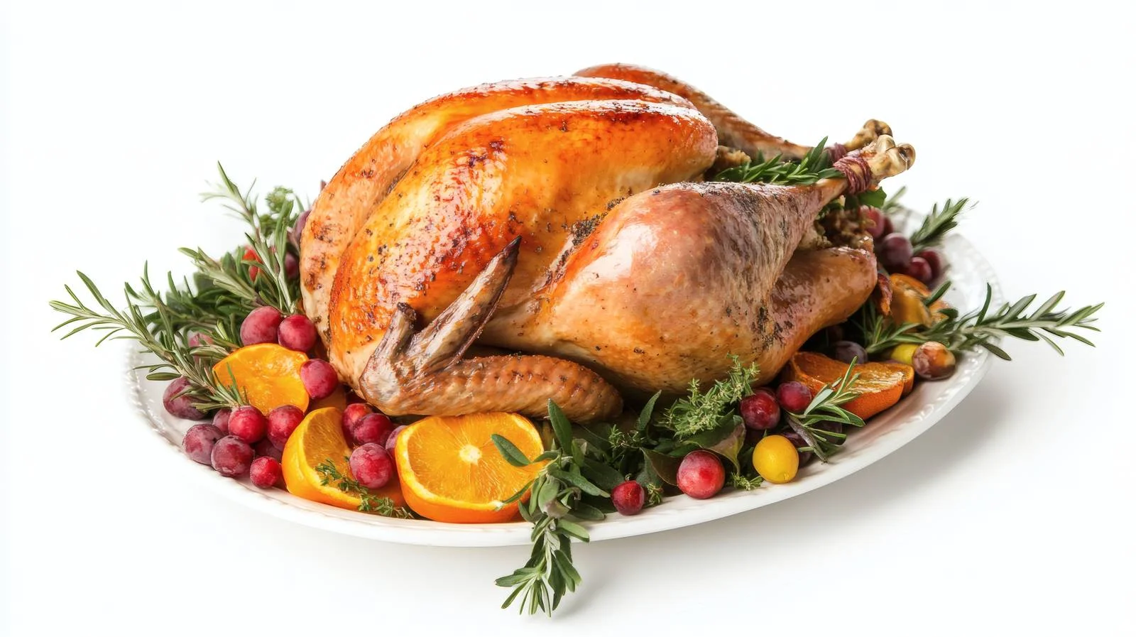 Festive Thanksgiving Turkey Meal on White Background — free download from Dotvec