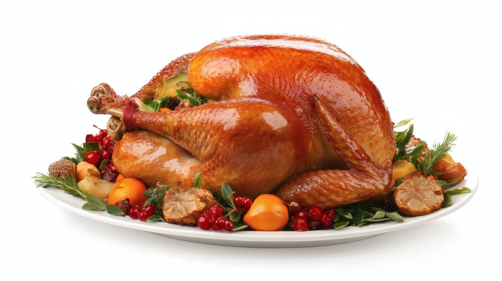 Classic Thanksgiving Turkey Feast on White — free download from Dotvec