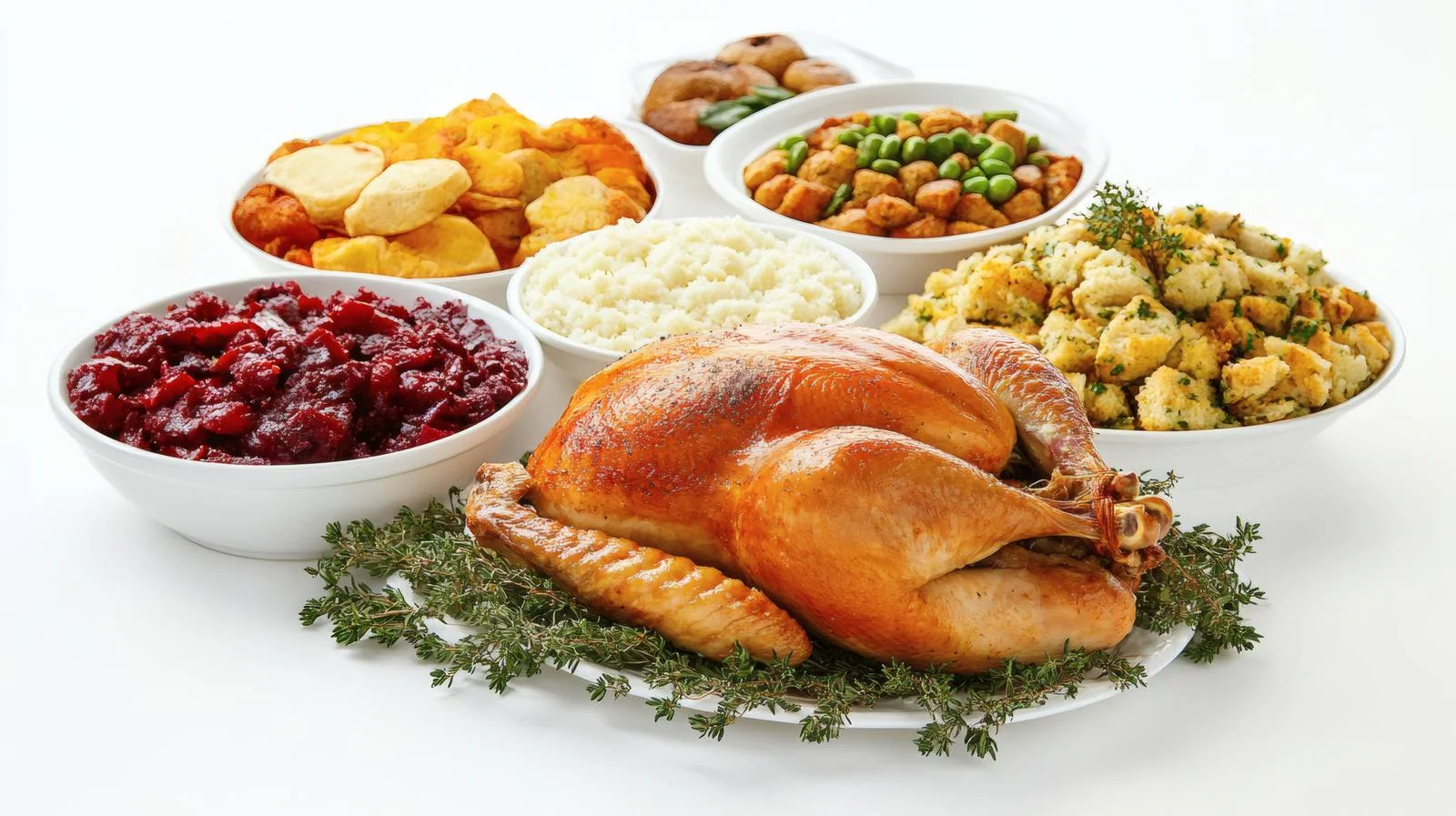 Traditional Thanksgiving Feast with Complete Sides — free download from Dotvec