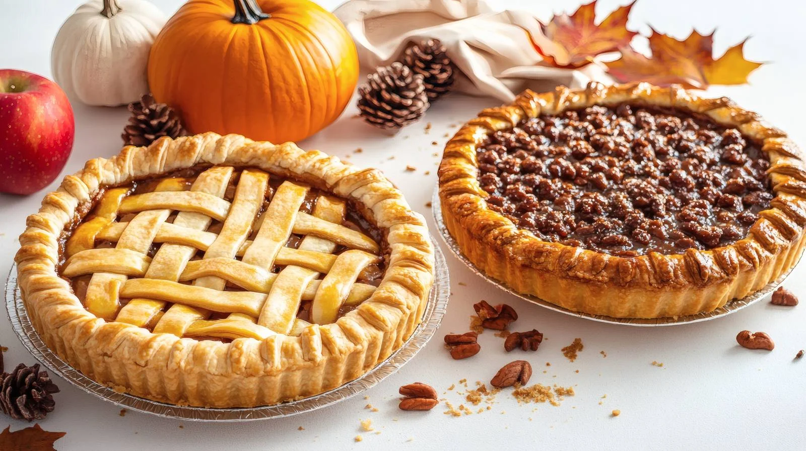 Delicious Thanksgiving Pumpkin and Apple Pies — free download from Dotvec