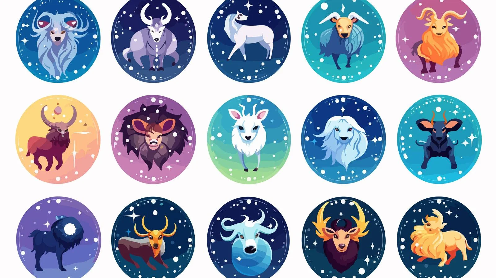 Zodiacal Constellations Illustration Vector — free download from Dotvec