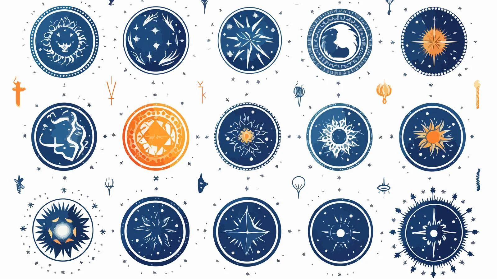 Zodiacal Constellations Illustration Vector — free download from Dotvec