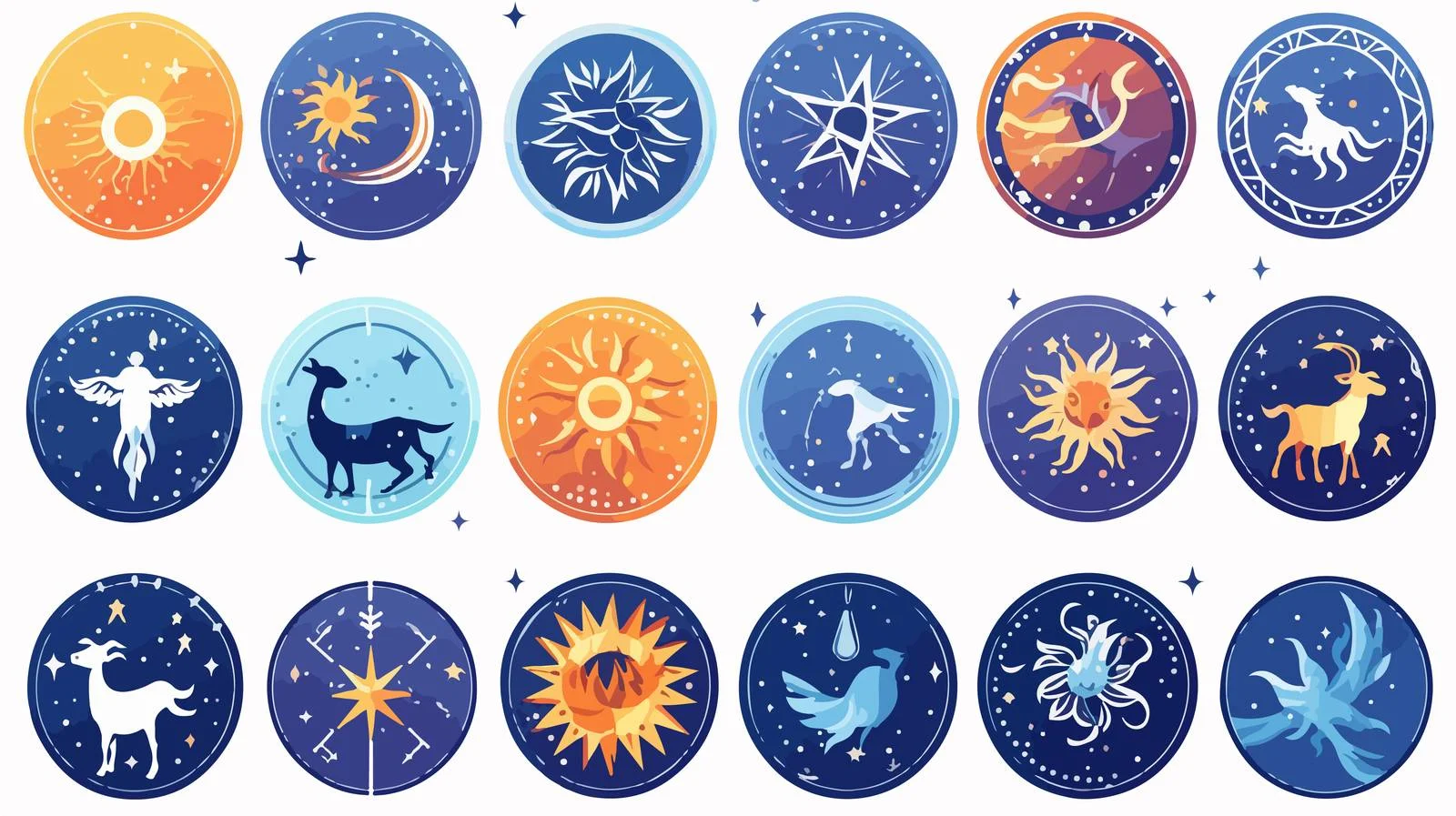 Zodiacal Signs Constellations: Illustration V — free download from Dotvec