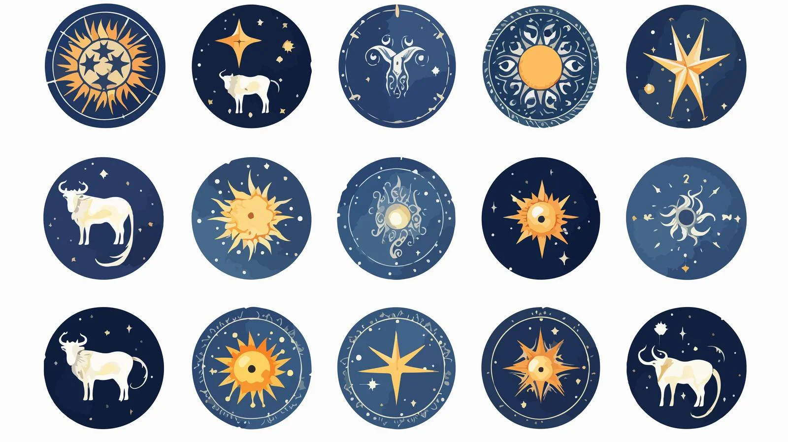 Zodiacal Constellations Illustration — free download from Dotvec