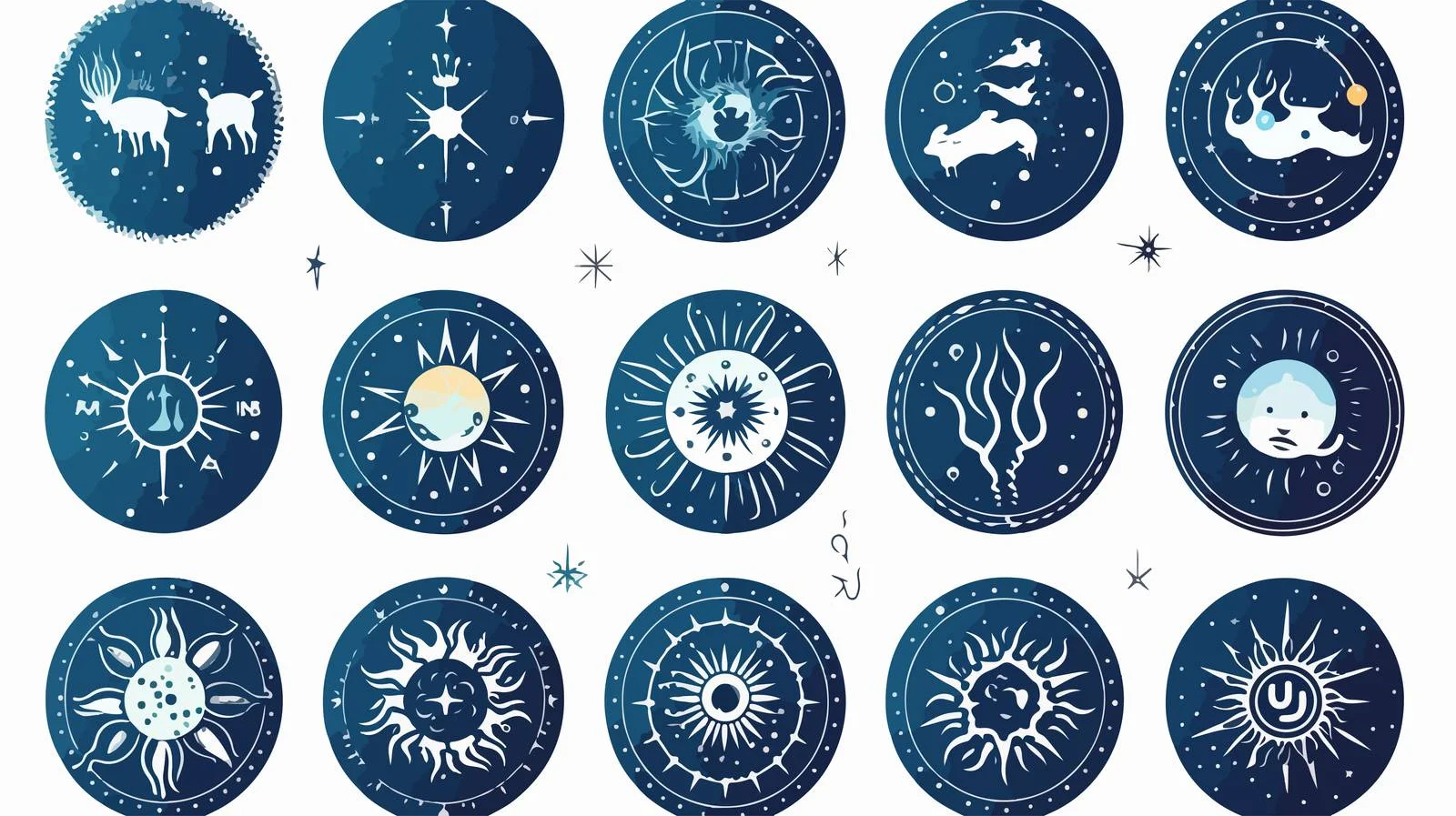 Zodiac Constellations Illustration — free download from Dotvec