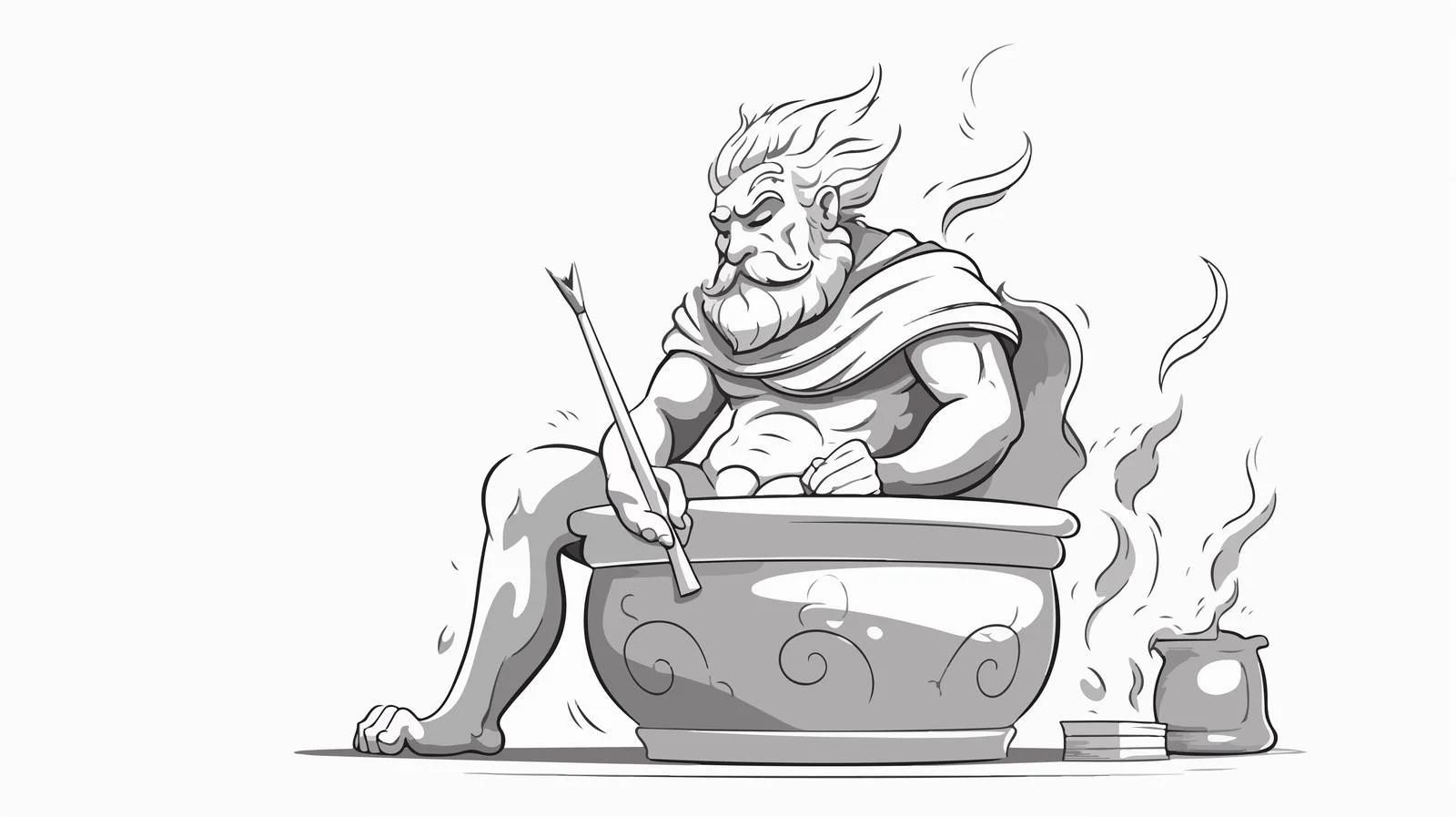 Hephaestus Statue on Chair — free download from Dotvec