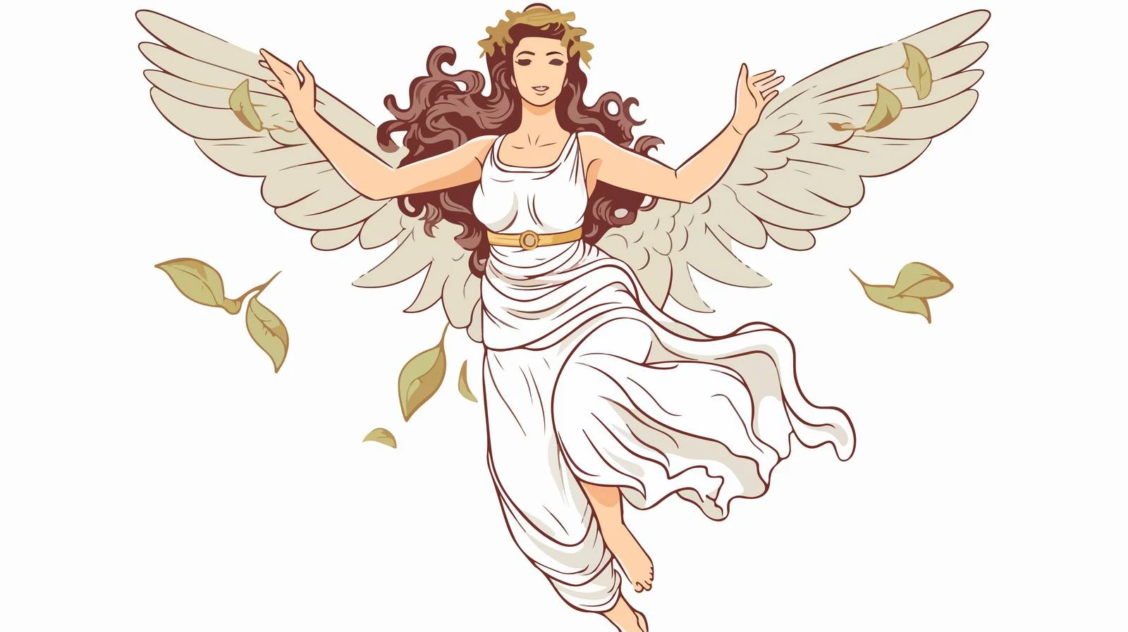 Greek Goddess Wings Tunic Artwork — free download from Dotvec
