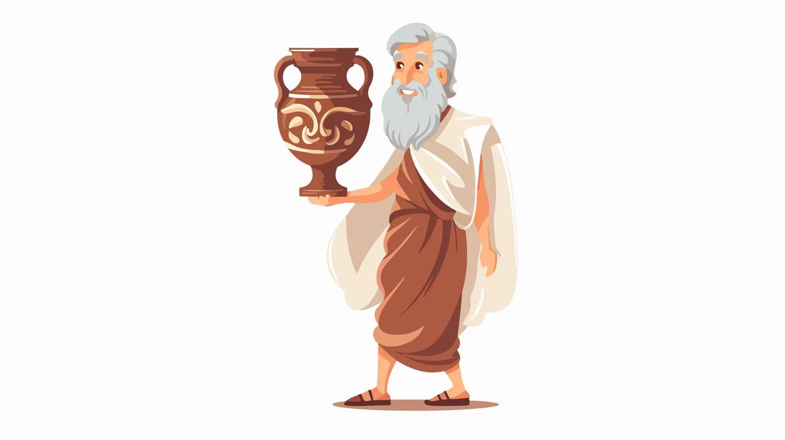 Ancient Greek Man in Cape Statue — free download from Dotvec