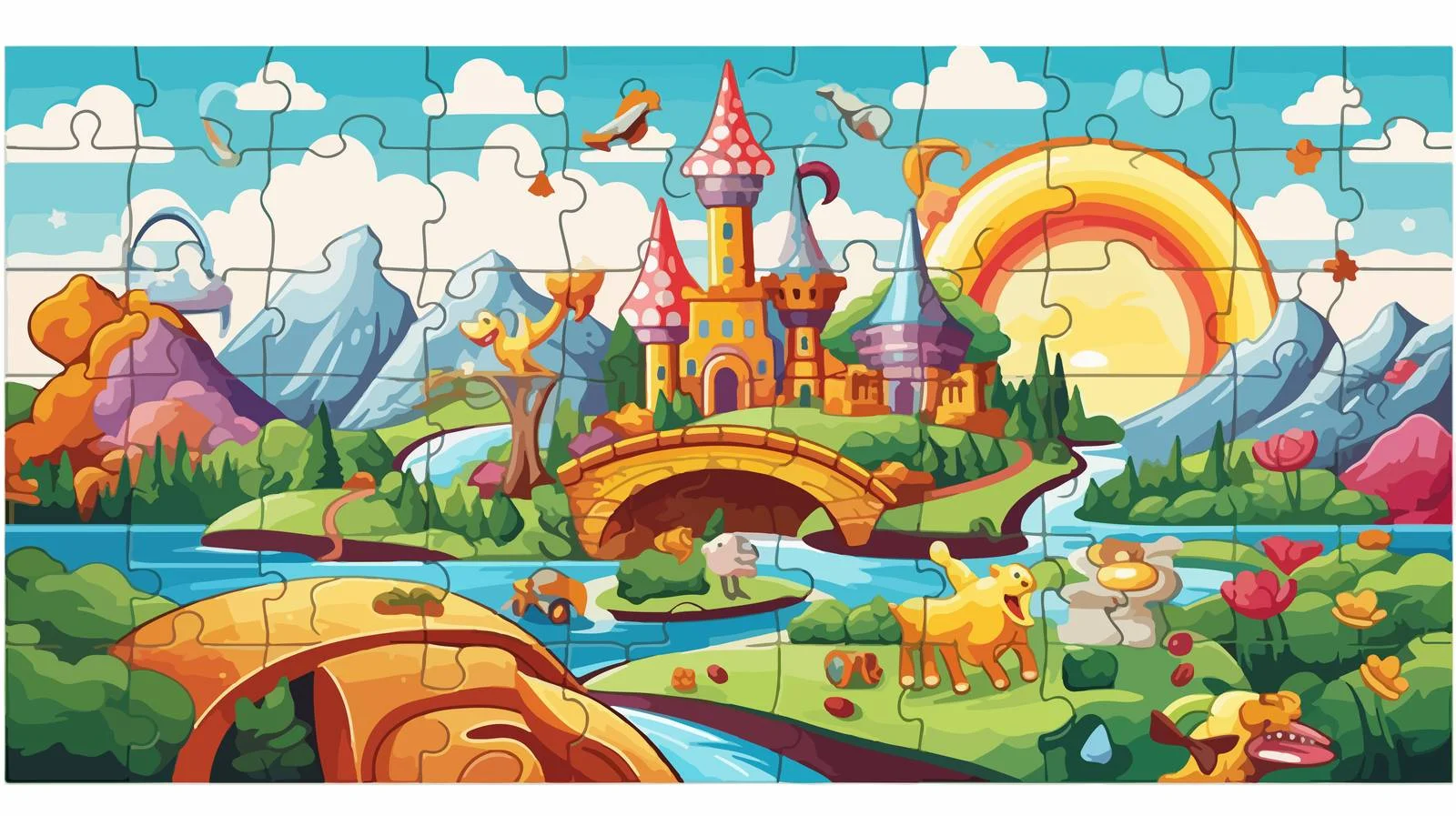 Jigsaw Puzzle Game Background — free download from Dotvec