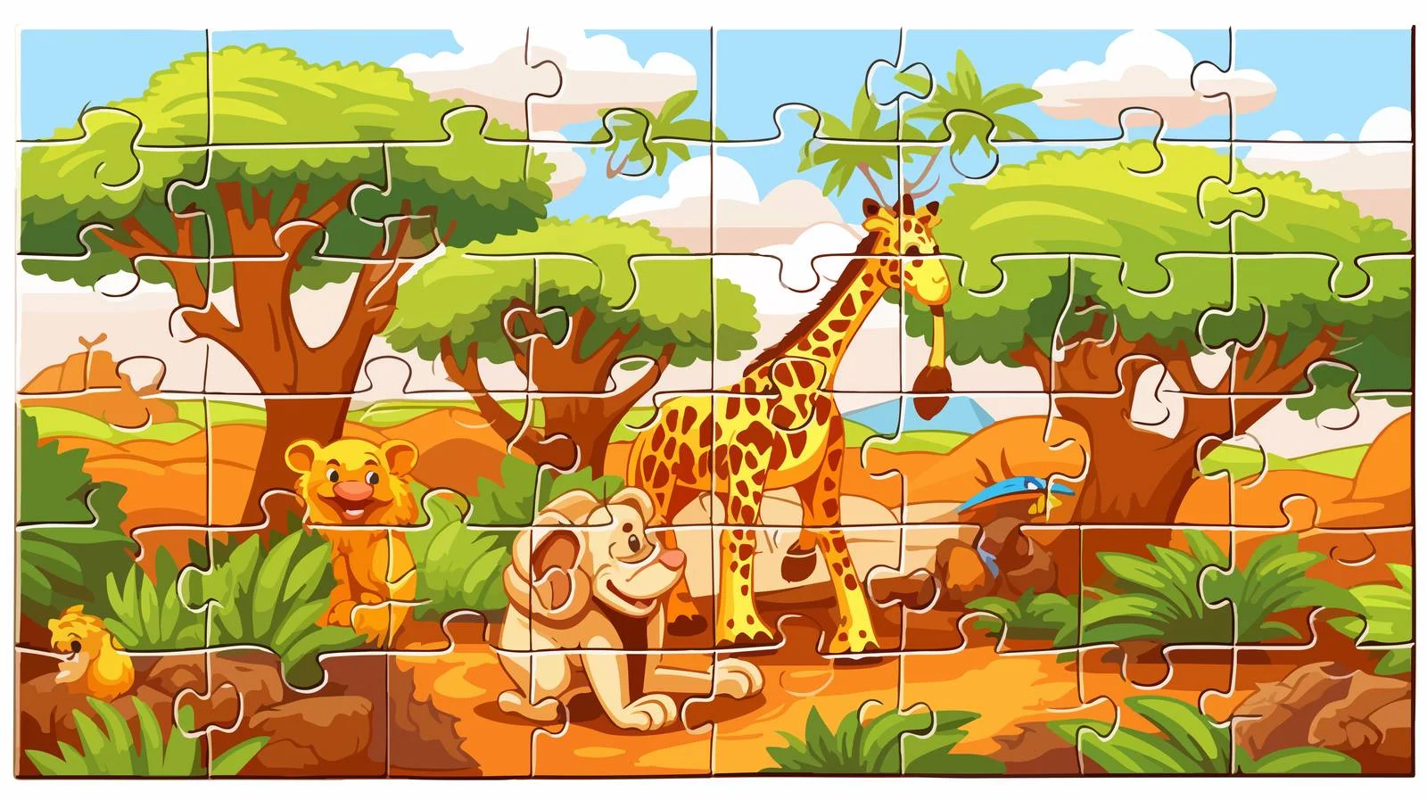 Jigsaw Puzzle Background — free download from Dotvec