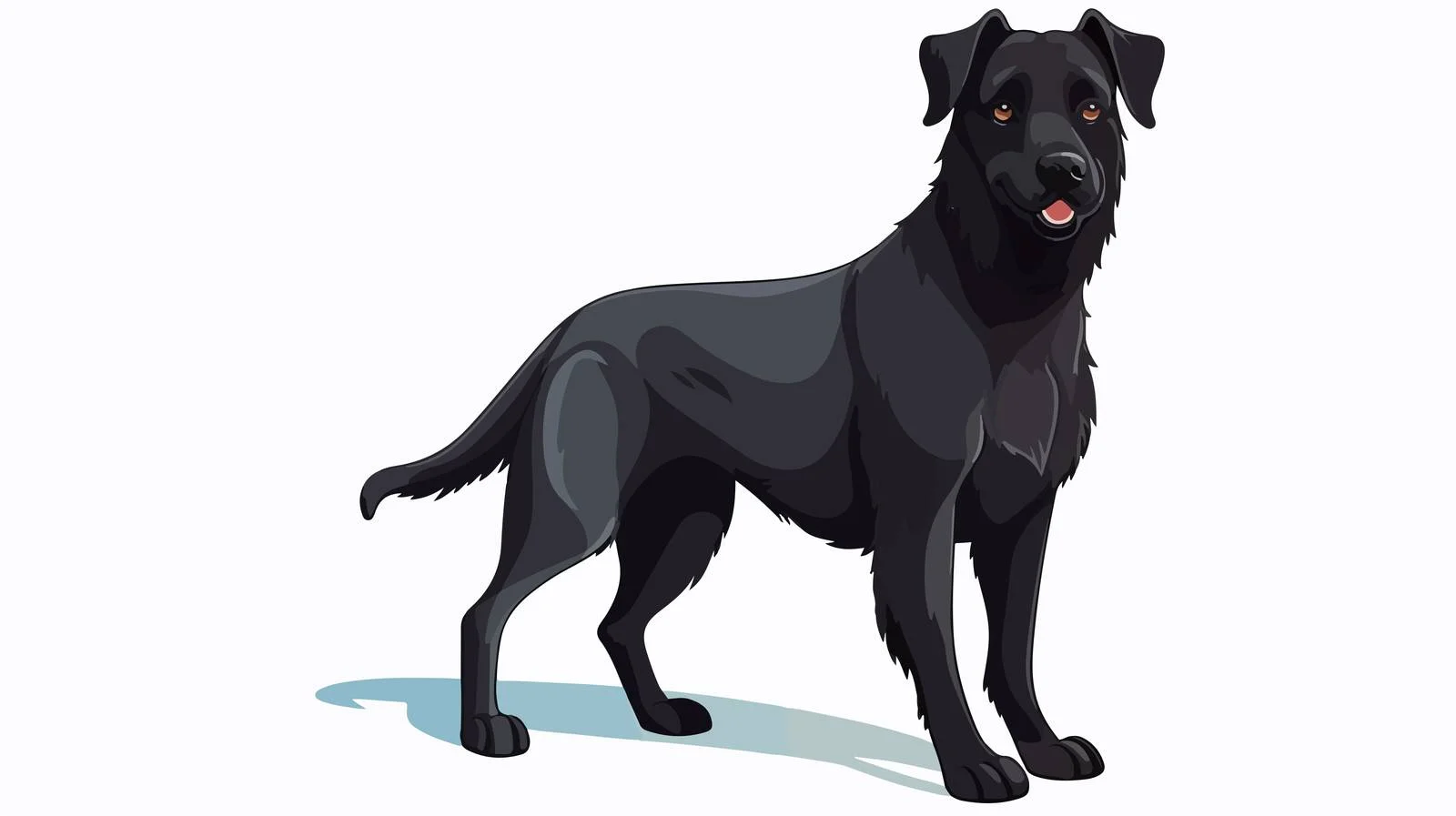 Black Dog Cartoon Vector Illustration — free download from Dotvec