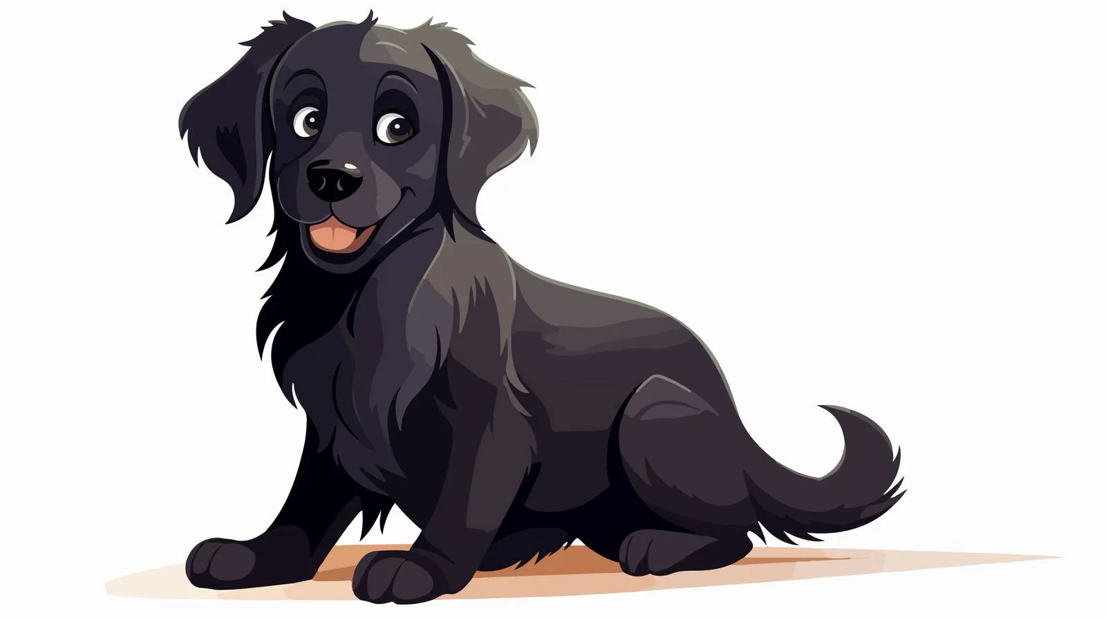 Black Dog Cartoon Vector Illustration — free download from Dotvec