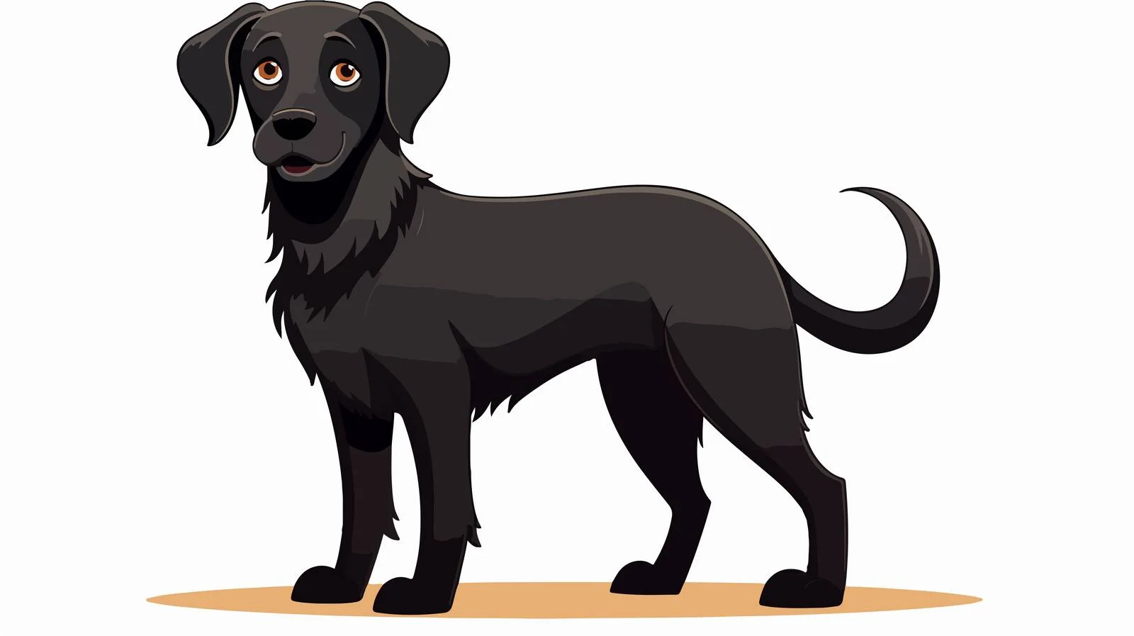 Black Dog Cartoon Vector Illustration — free download from Dotvec
