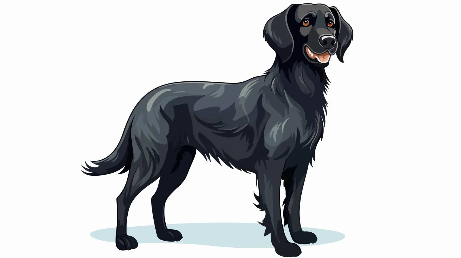 Black Dog Cartoon Illustration — free download from Dotvec