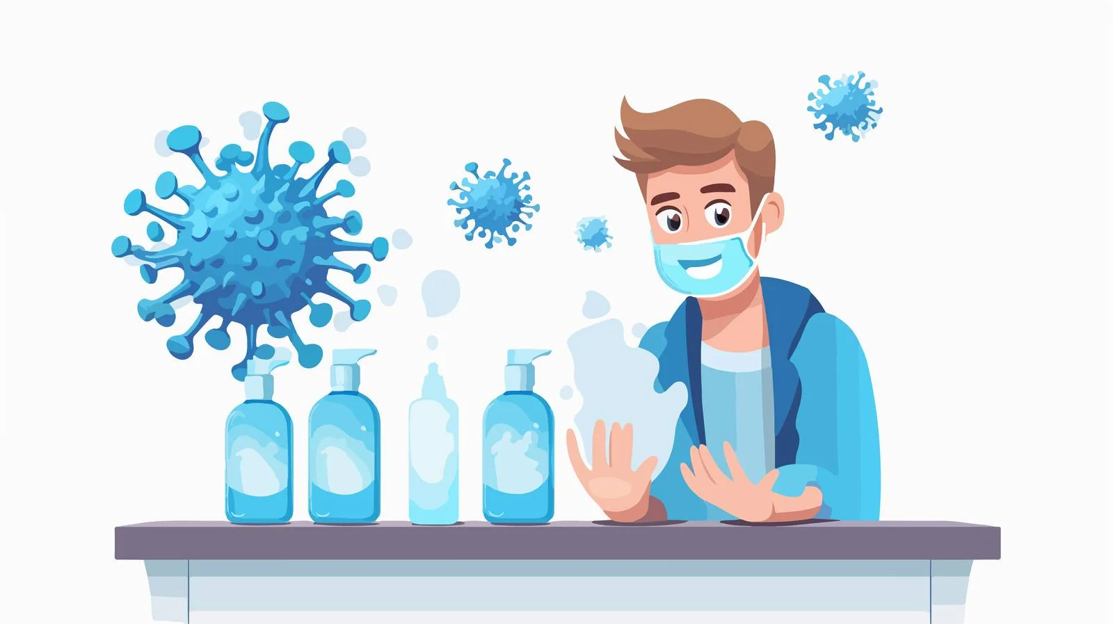 Cartoon Doctor Prevents Flu Recommendation — free download from Dotvec