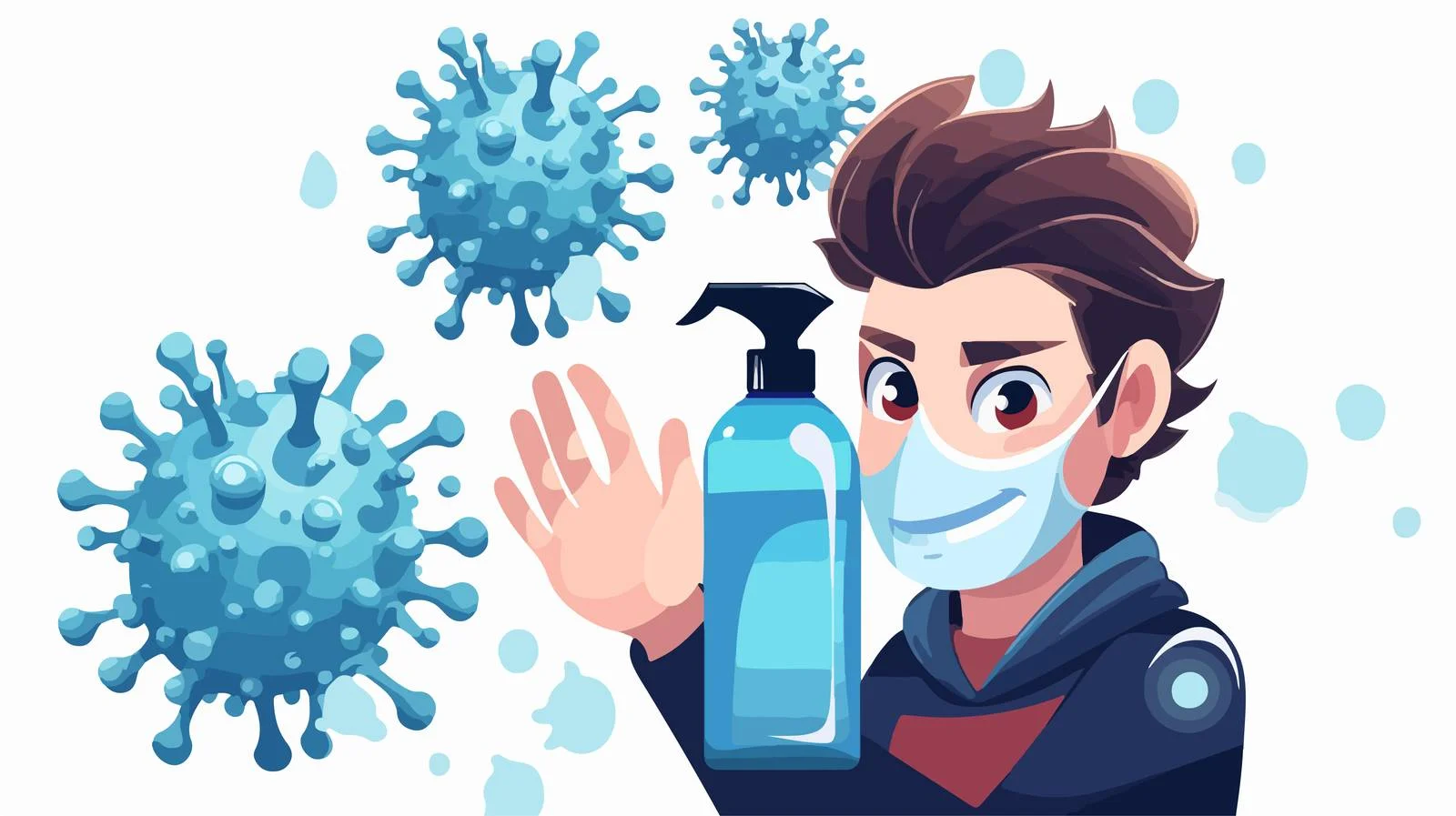 Flu Prevention Advice by Cartoon Doctor — free download from Dotvec