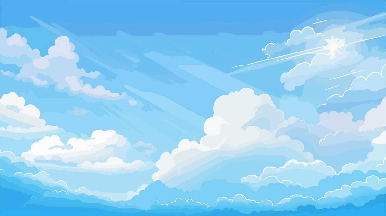 Cartoon Sky Blue Background Illustration — free download from Dotvec