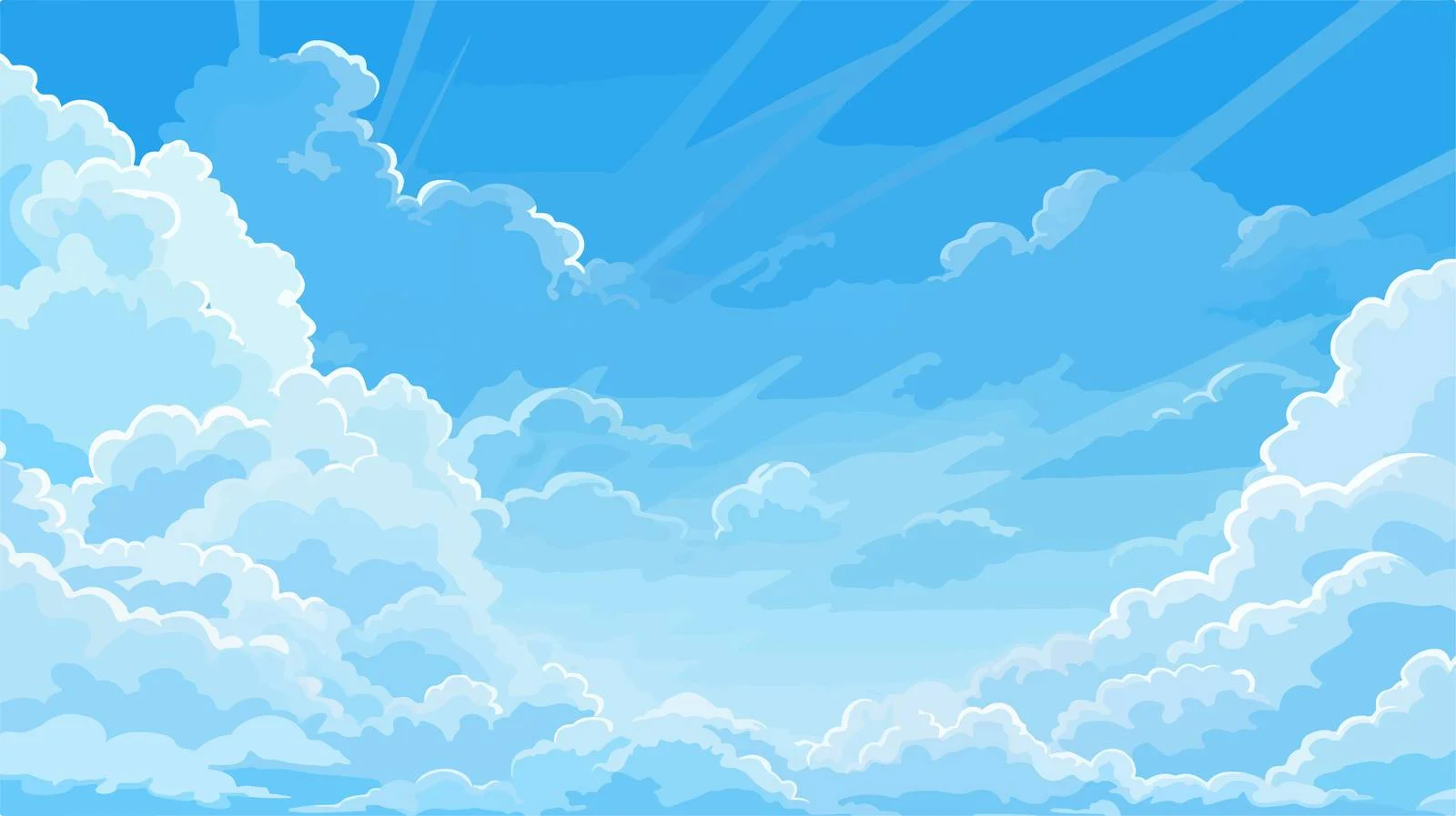 Cartoon Blue Sky Background Illustration — free download from Dotvec