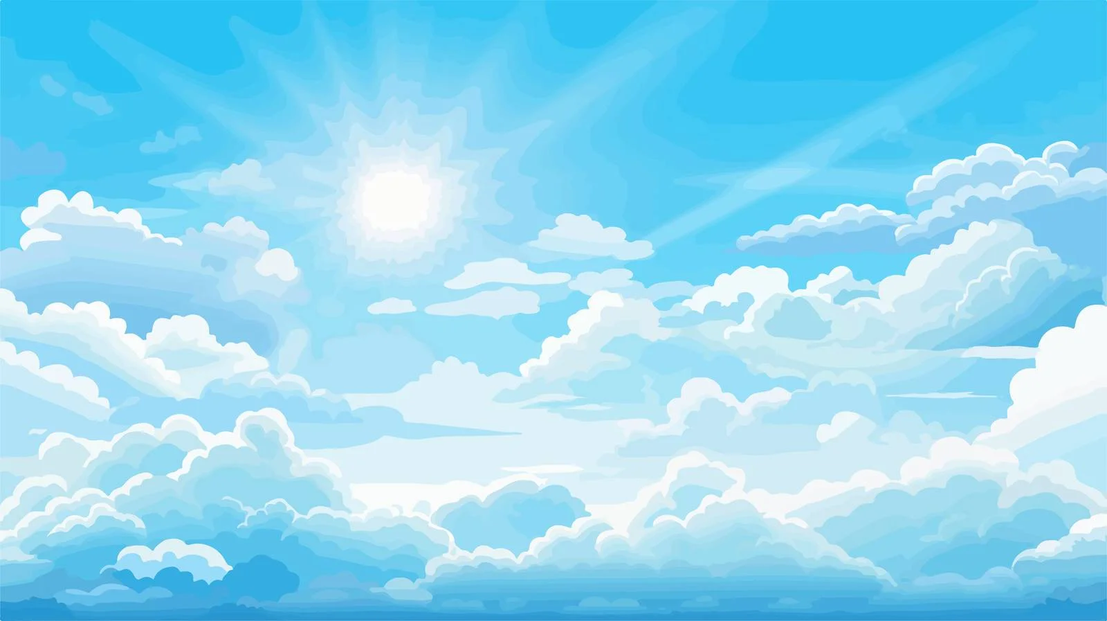 Cartoon Style Sky Blue Background Artwork — free download from Dotvec