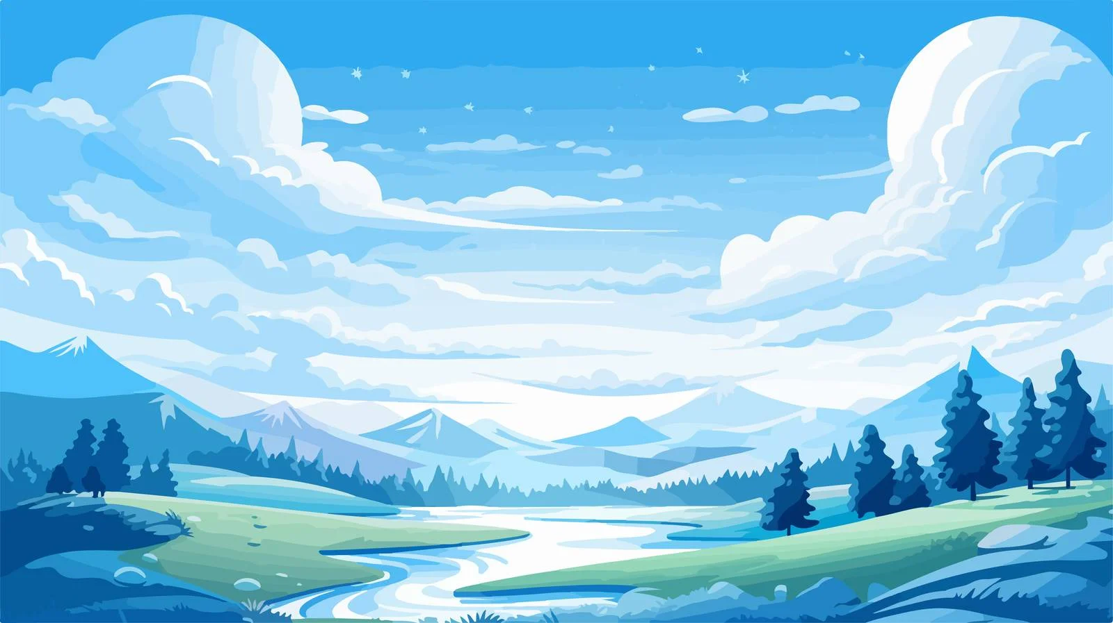 Cartoon Blue White Background Design — free download from Dotvec