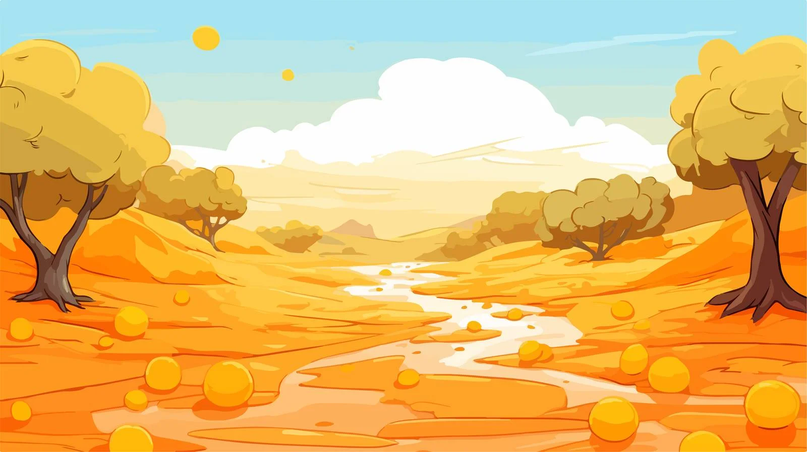 Vibrant Cartoon Orange Background Image — free download from Dotvec