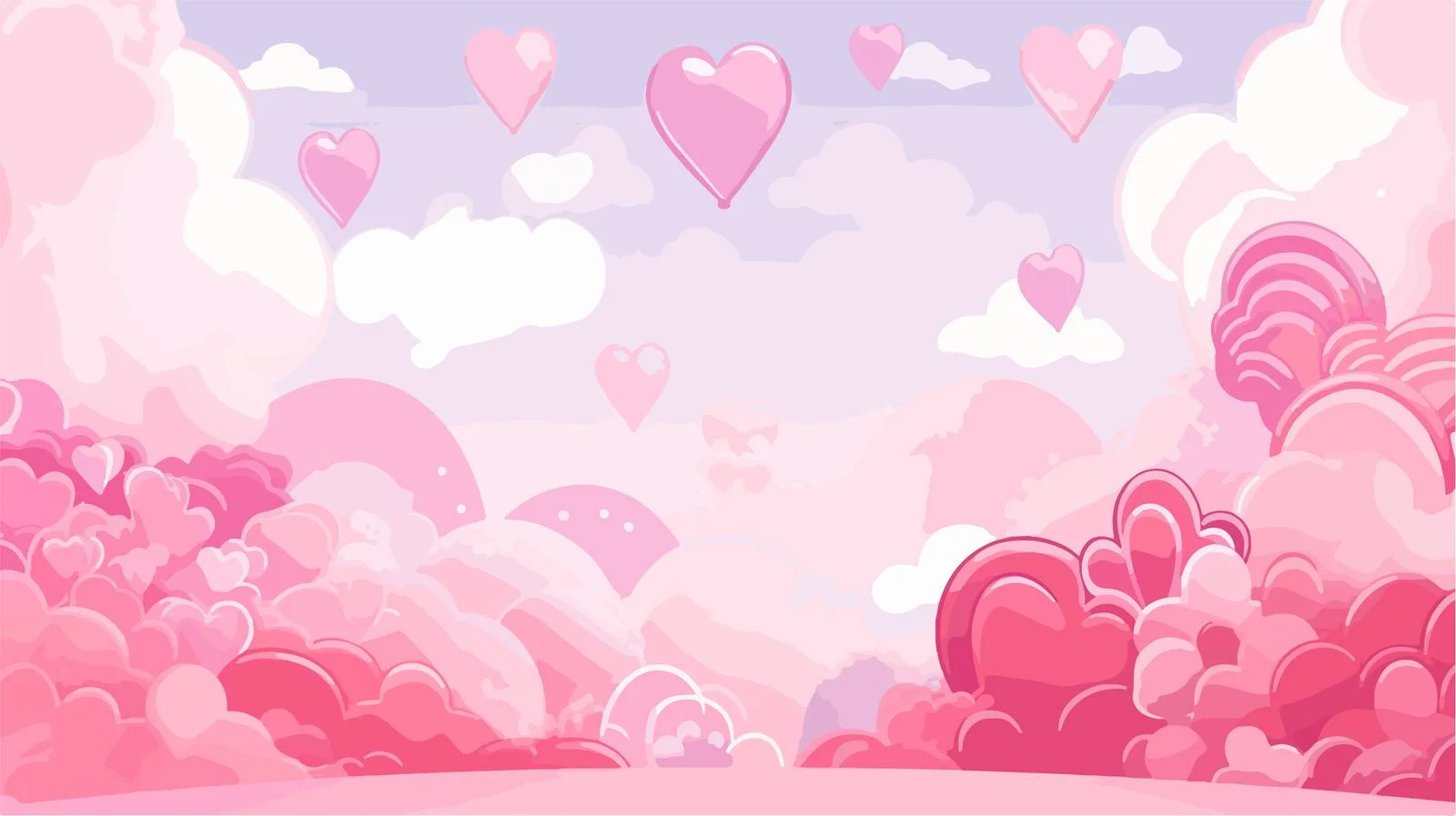 Whimsical Pink Cartoon Background — free download from Dotvec