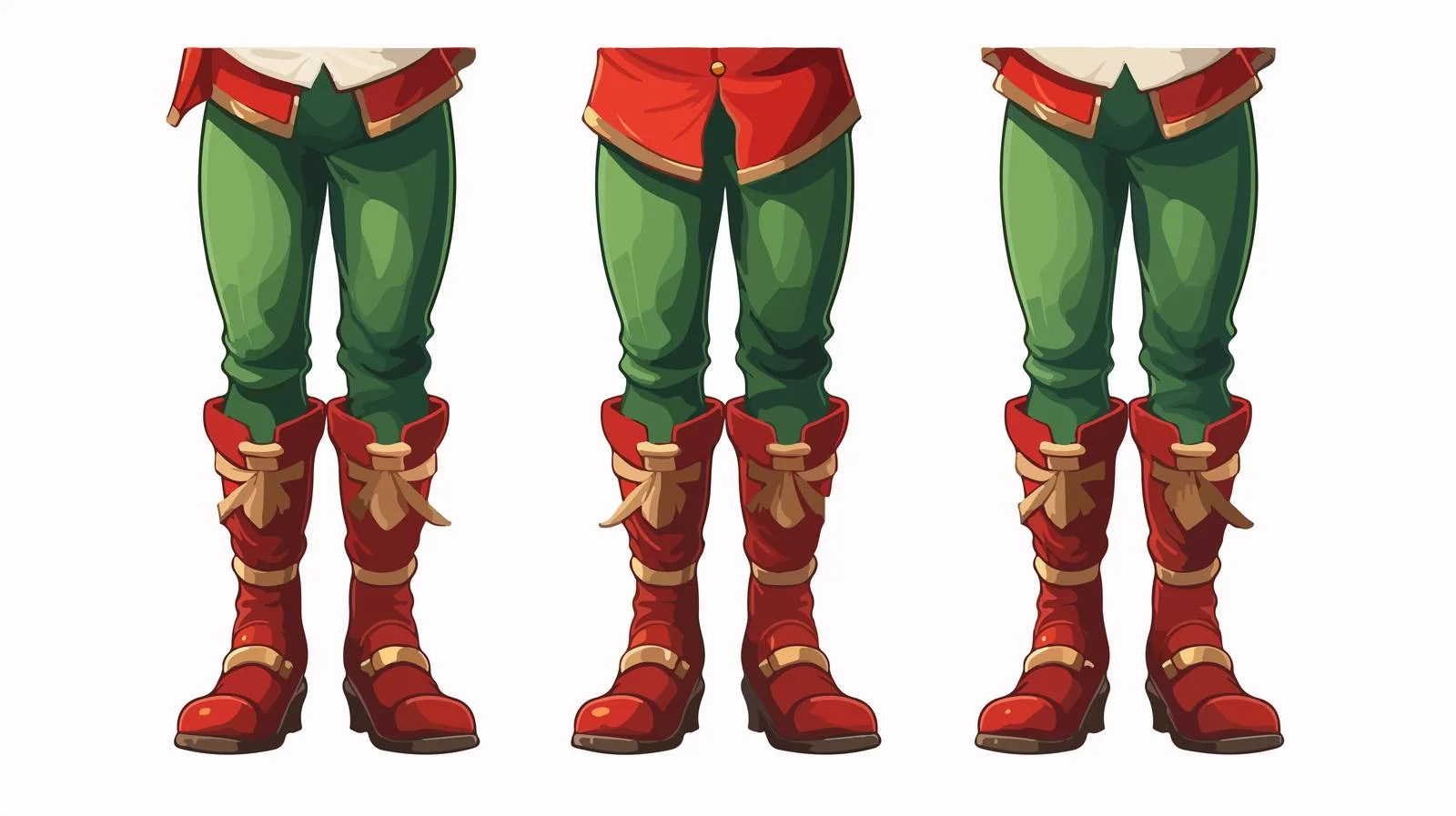 Elf Themed Green and Red Attire — free download from Dotvec
