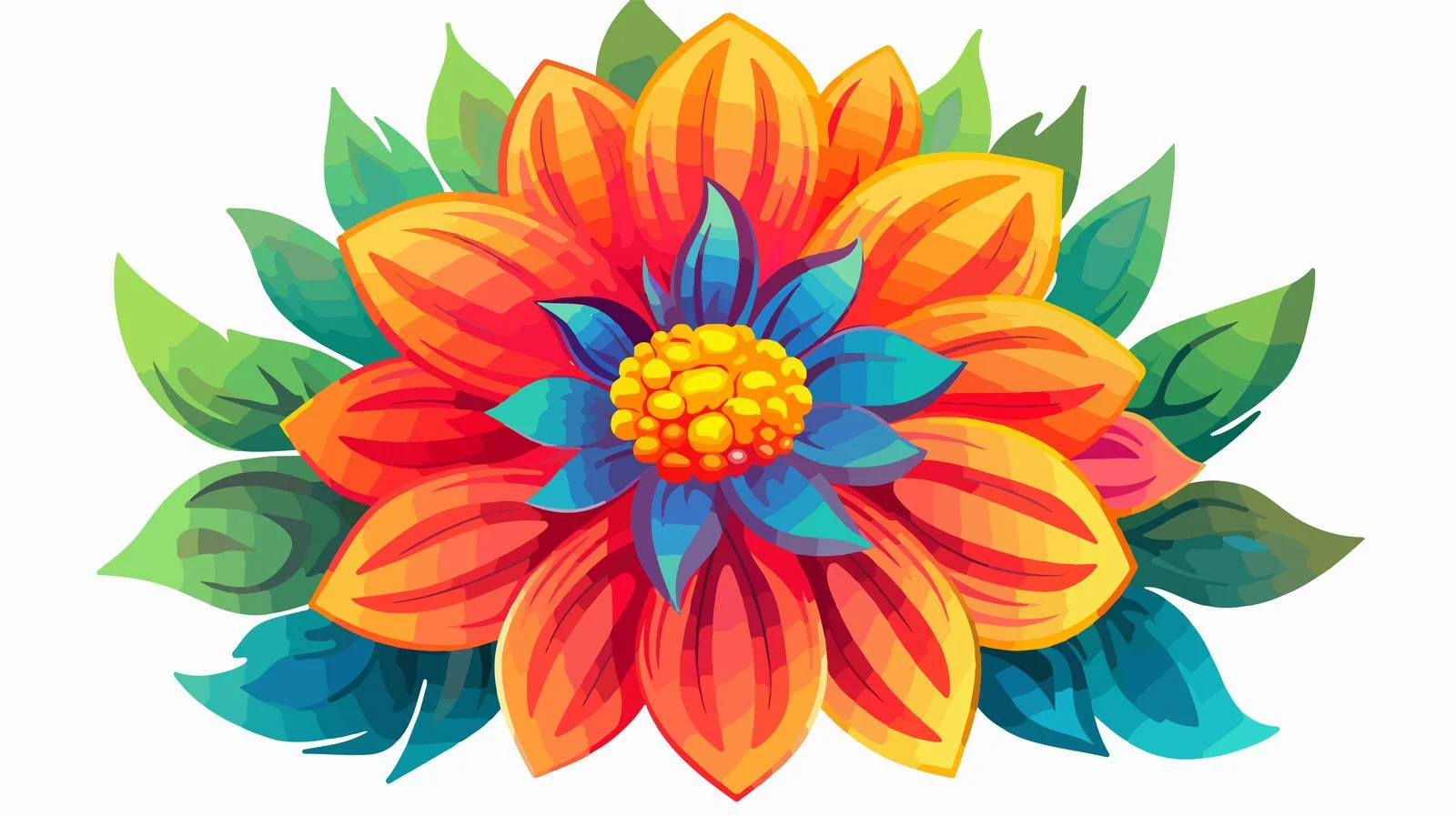 Vibrant Flower on White Background — free download from Dotvec