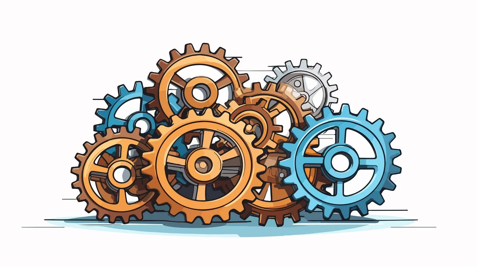 Efficient Machinery Gears in Motion — free download from Dotvec