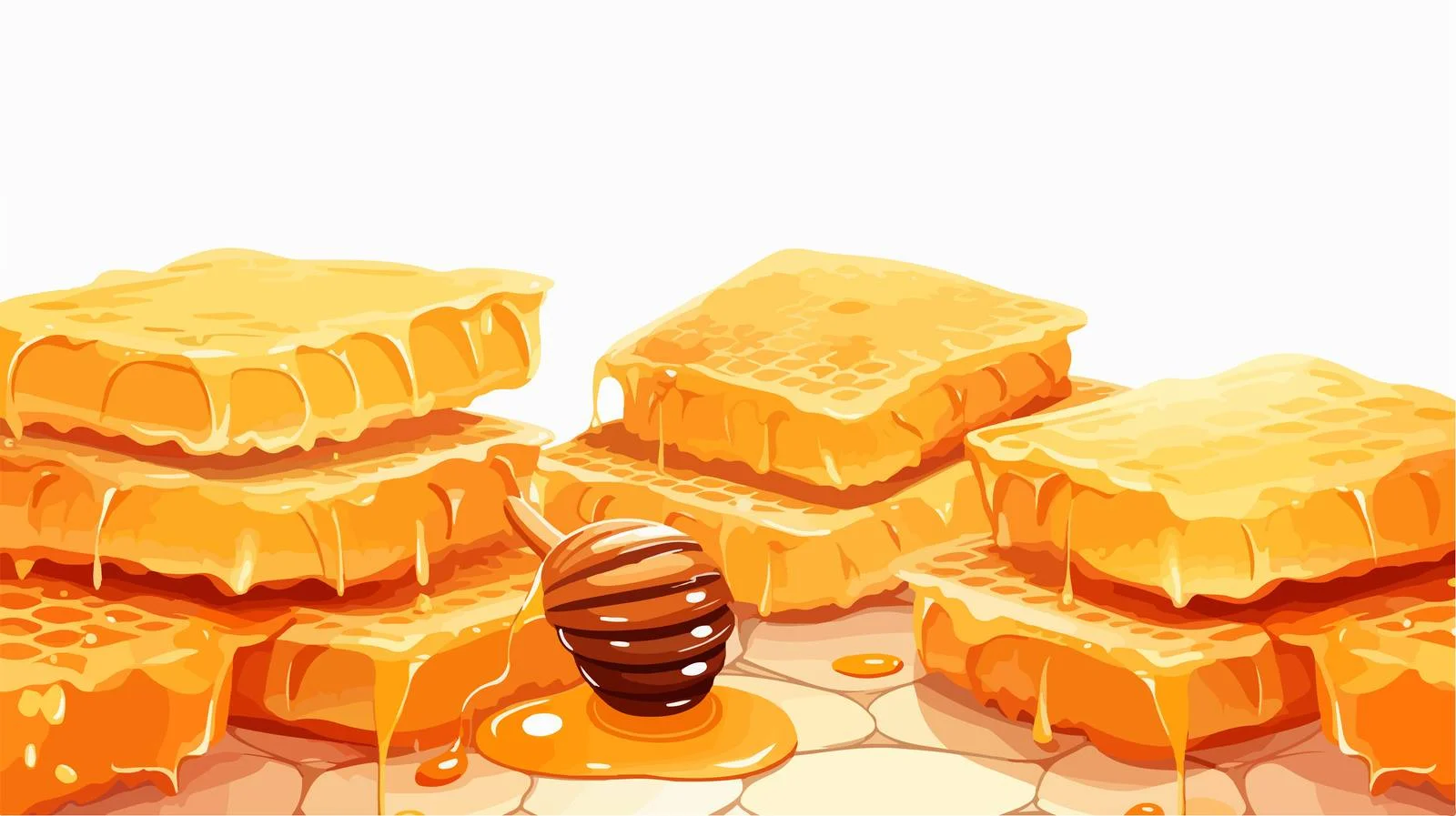 Honeycomb Geometric Background Yellow — free download from Dotvec