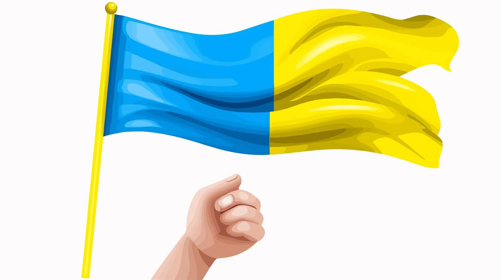 Patriotic Hand Holding Ukraine Flag Image — free download from Dotvec