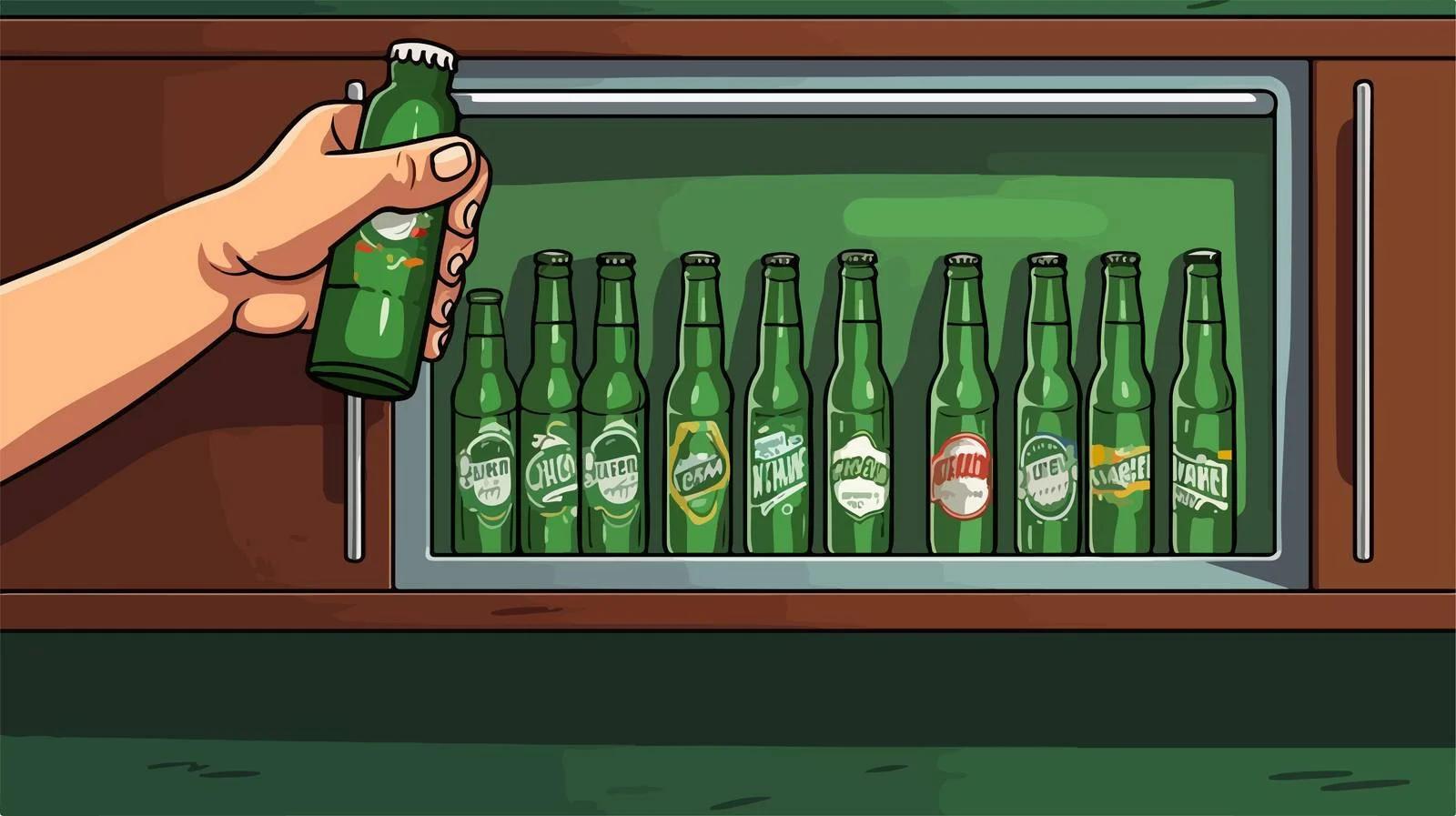 Reaching for Beer Bottle — free download from Dotvec