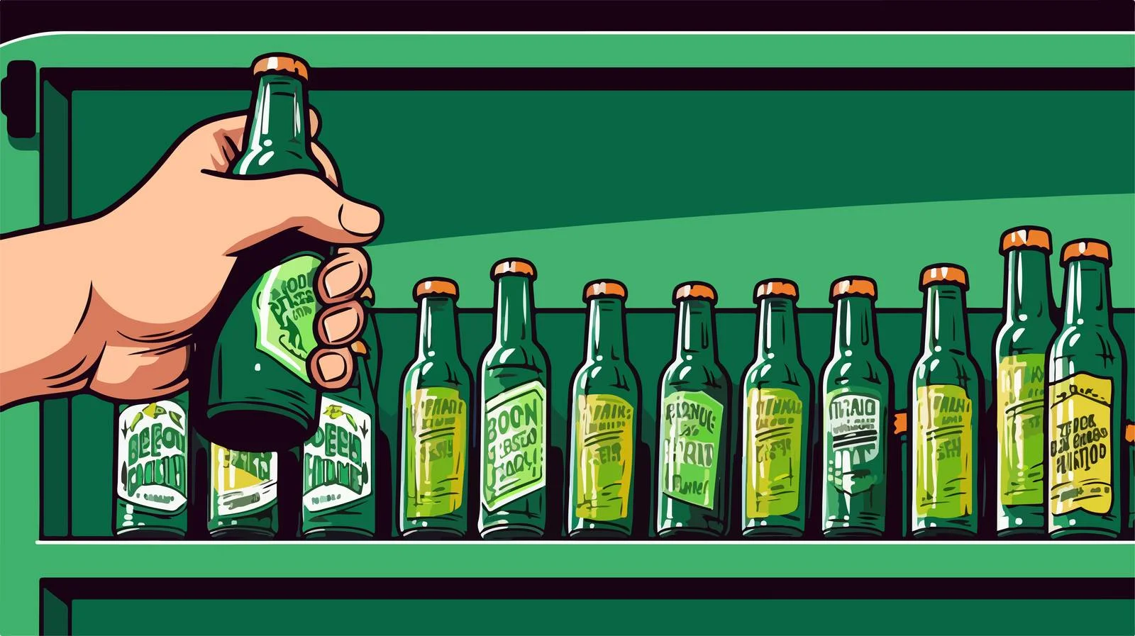 Beer Bottle Reaching Hand Image — free download from Dotvec