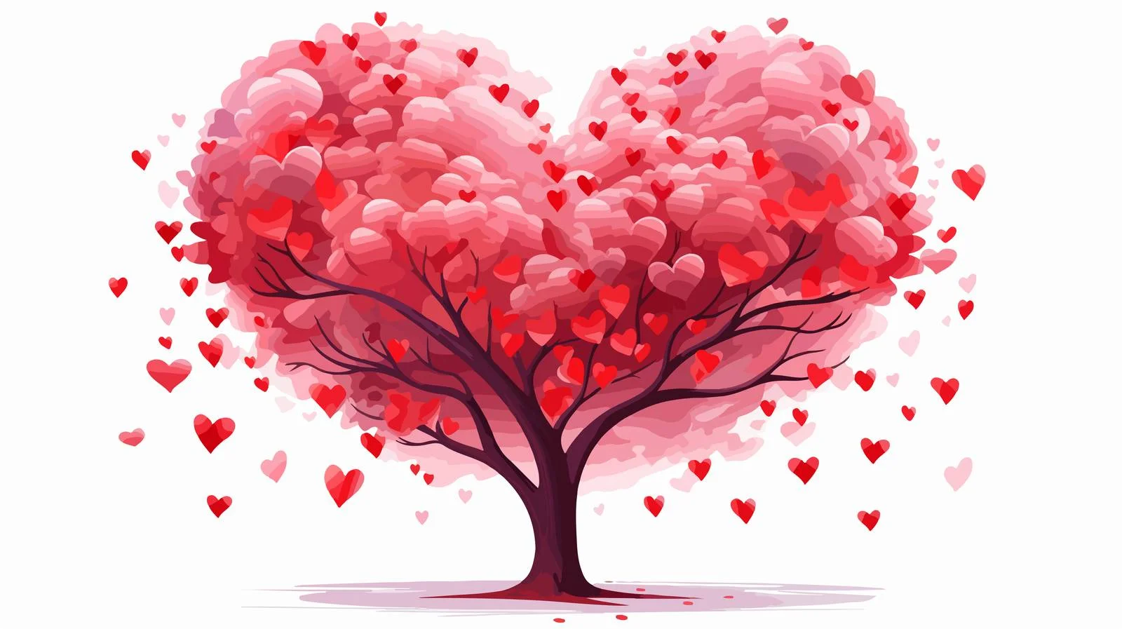 Heart-Shaped Tree of Love Grows – free grows image from Dotvec