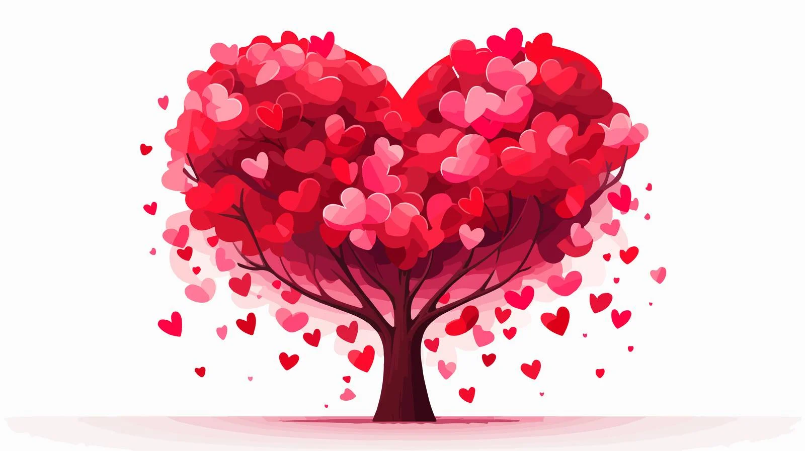 Heart-Shaped Tree Thrives on Love — free download from Dotvec