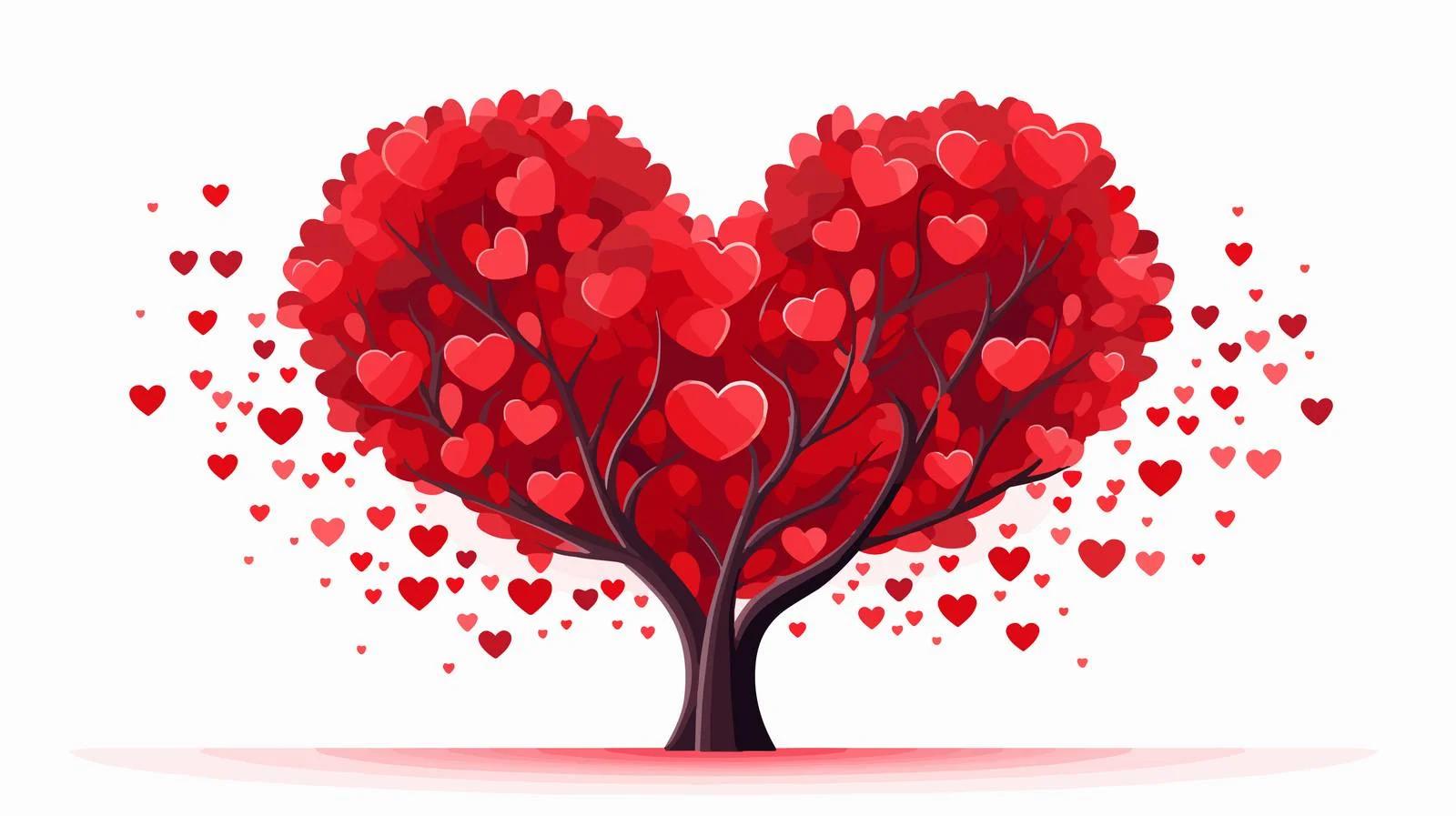 Heart-Shaped Tree of Love Grows — free download from Dotvec