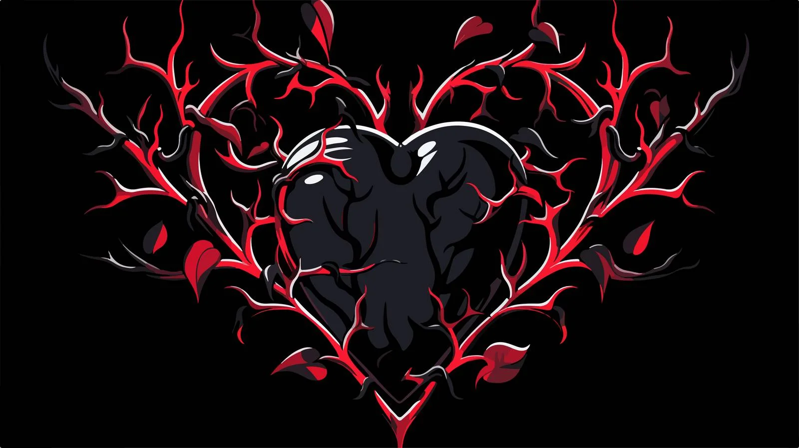 Dark Heart with Sharp Thorns — free download from Dotvec