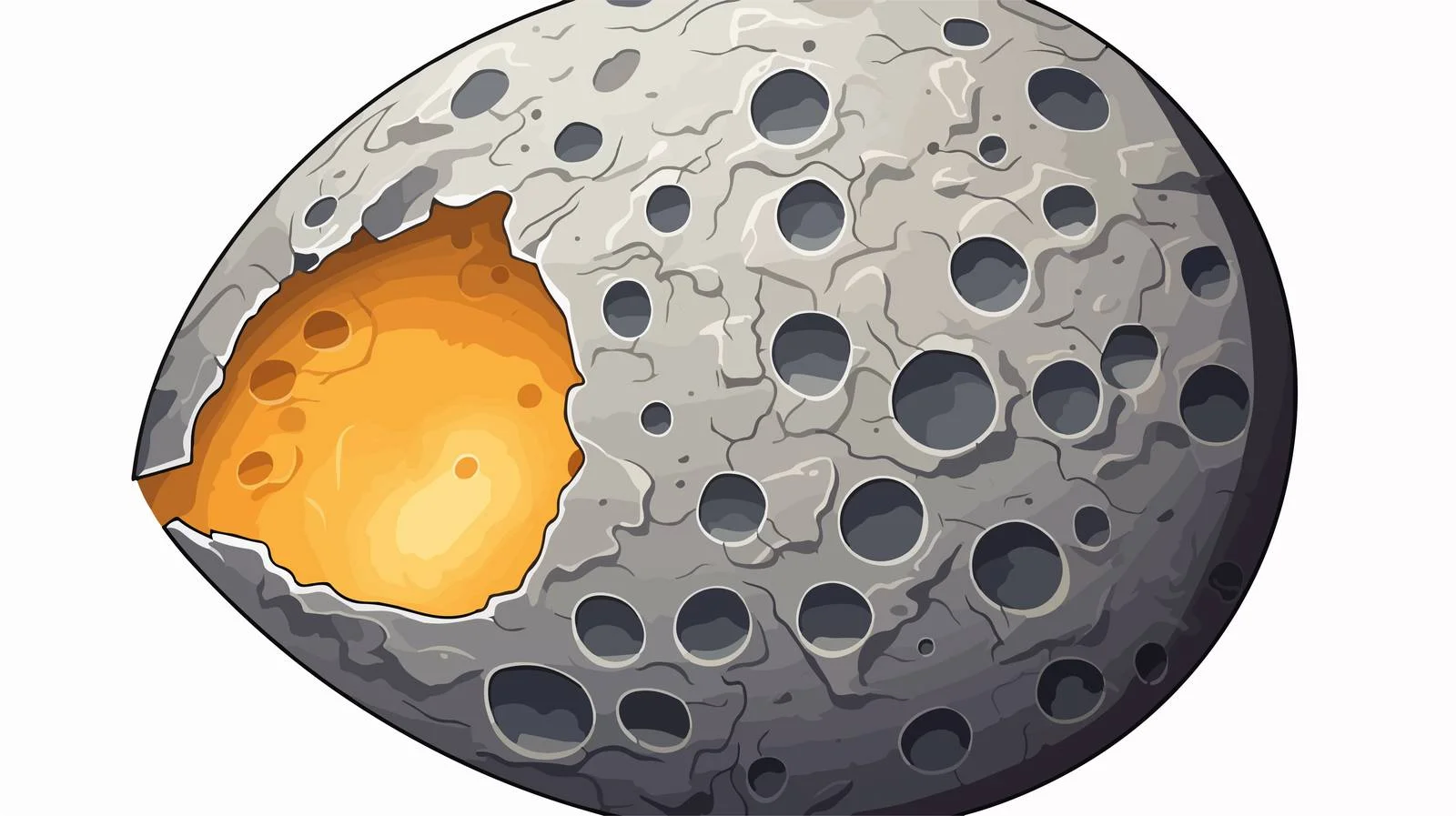 Moon Internal Structure Diagram — free download from Dotvec