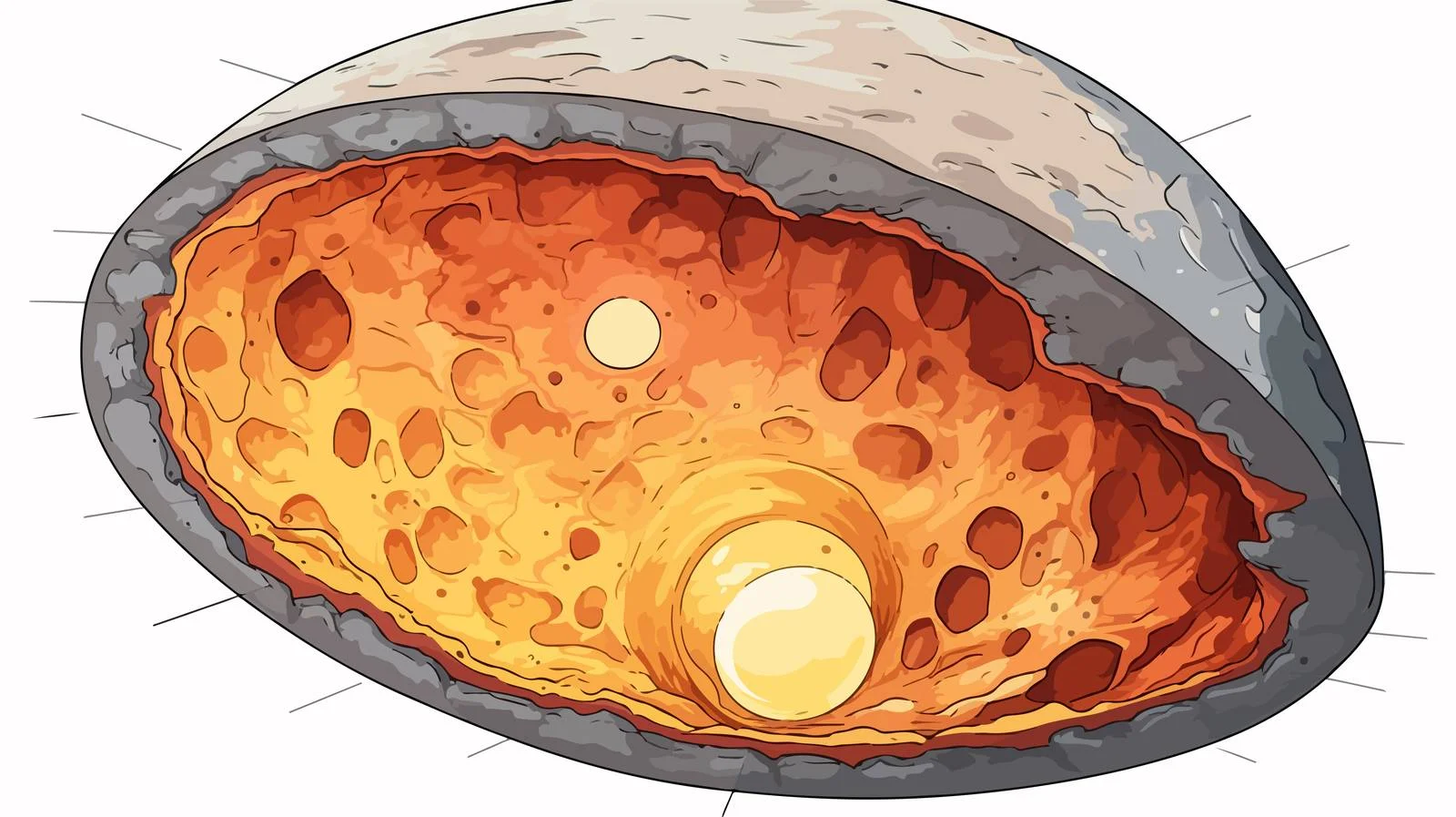 Moon Structure Vector Illustration — free download from Dotvec