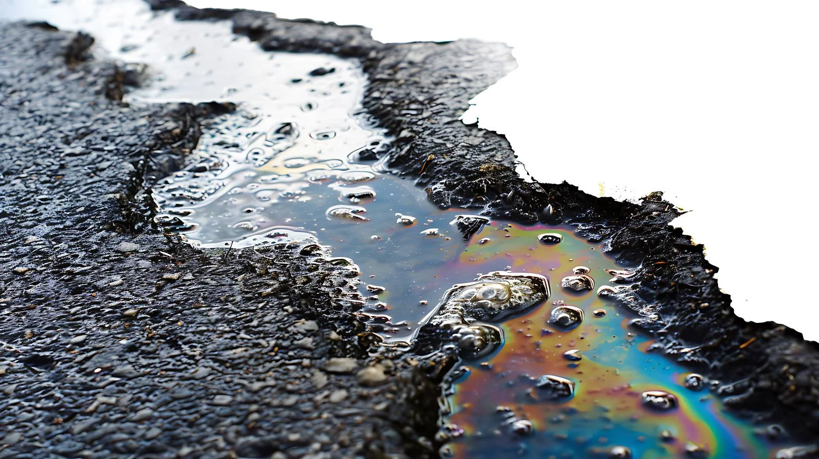 Impact of Oil Slick on Asphalt Road — free download from Dotvec
