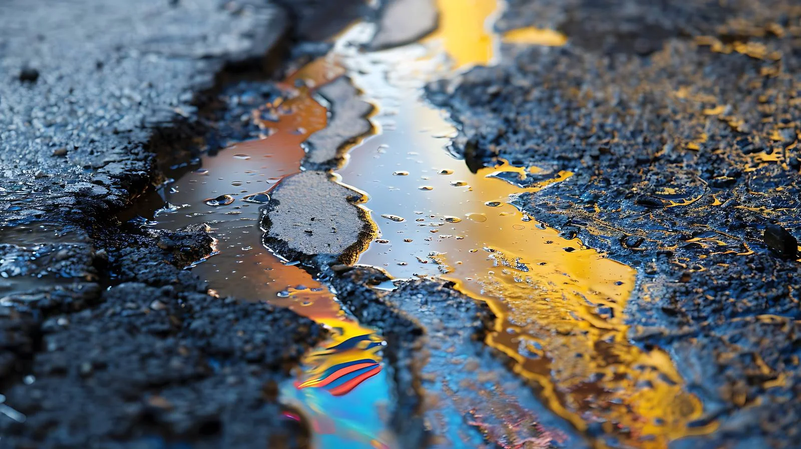 Impact of Oil Slick on Roadway — free download from Dotvec