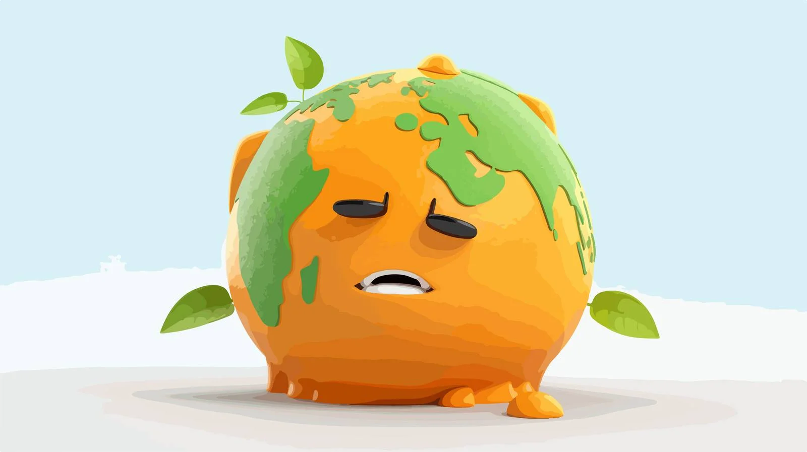 Illustration: Global Warming Impact Visualization — free download from Dotvec