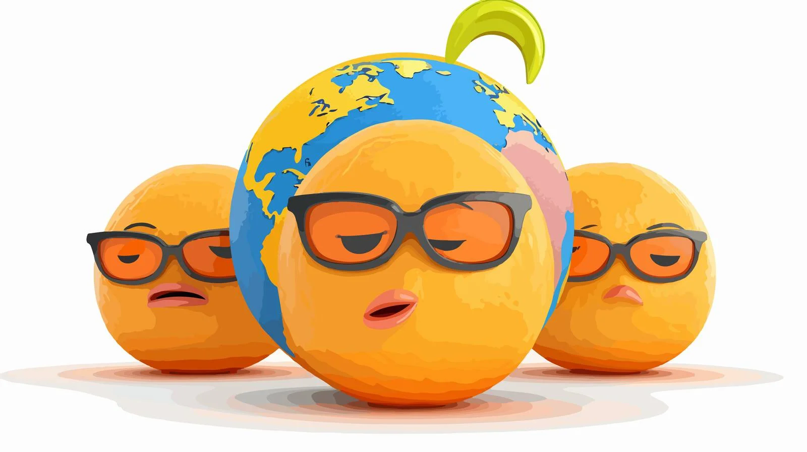 Orange World from Rising Temperatures — free download from Dotvec