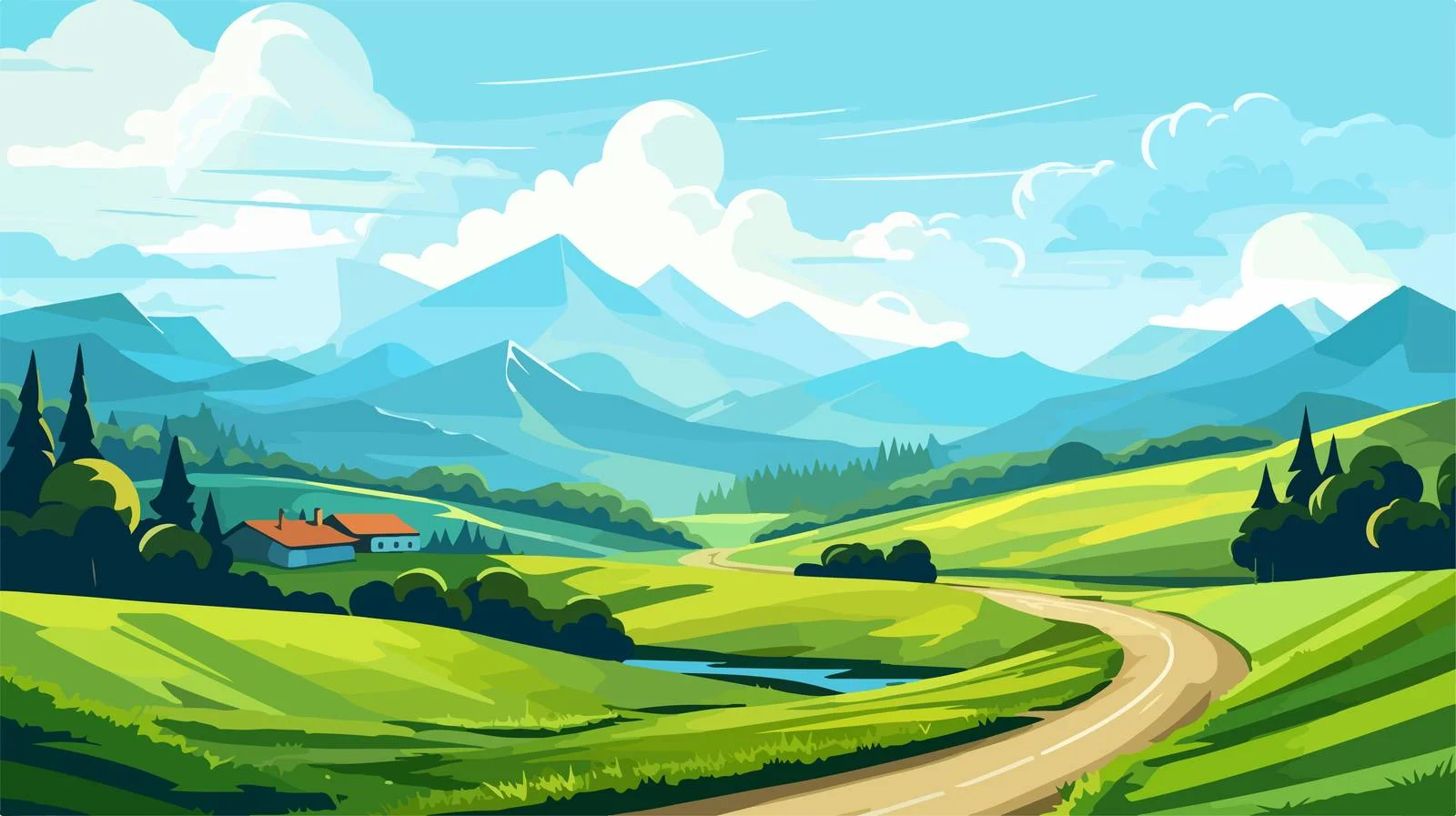 Scenic Mountain Road — free download from Dotvec