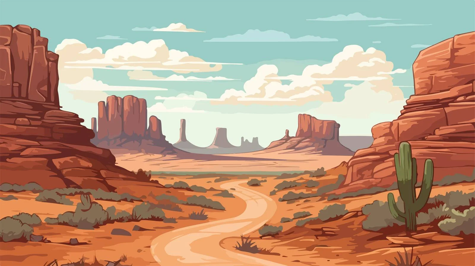 Scenic Desert Poster Design — free download from Dotvec