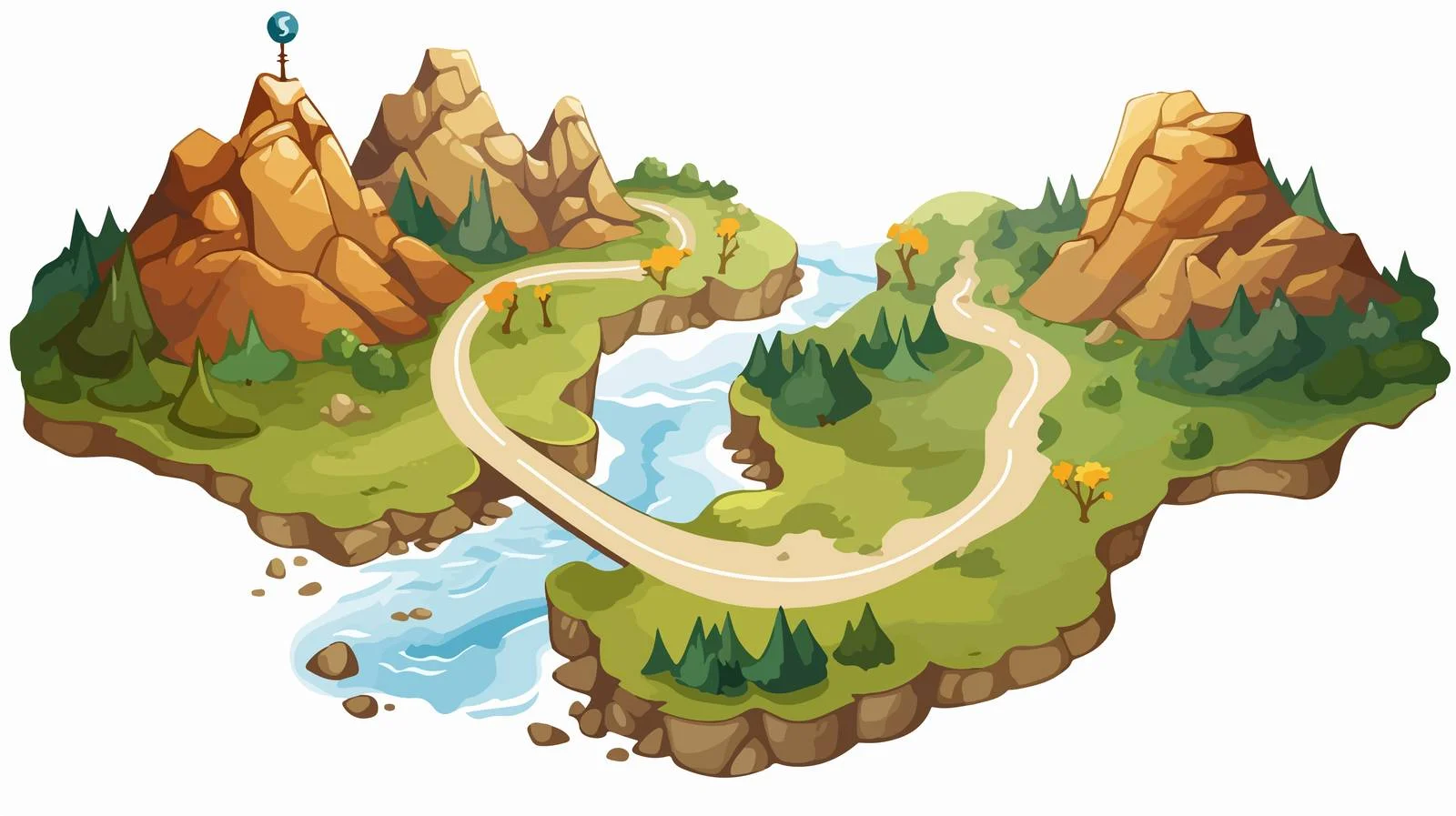 GPS Marker on Road Start Point — free download from Dotvec