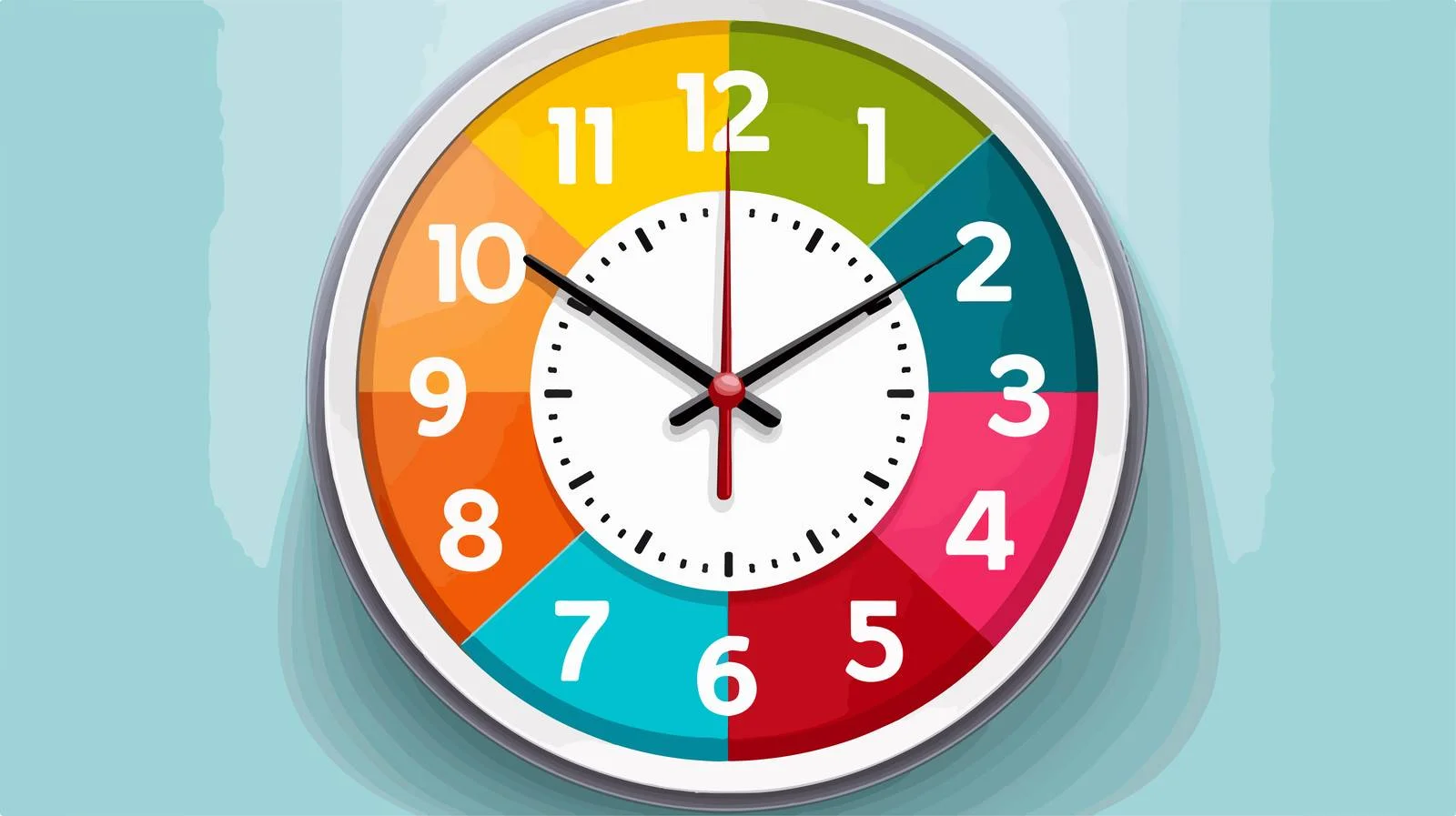 Scheduled Time Displayed on Round Clock — free download from Dotvec