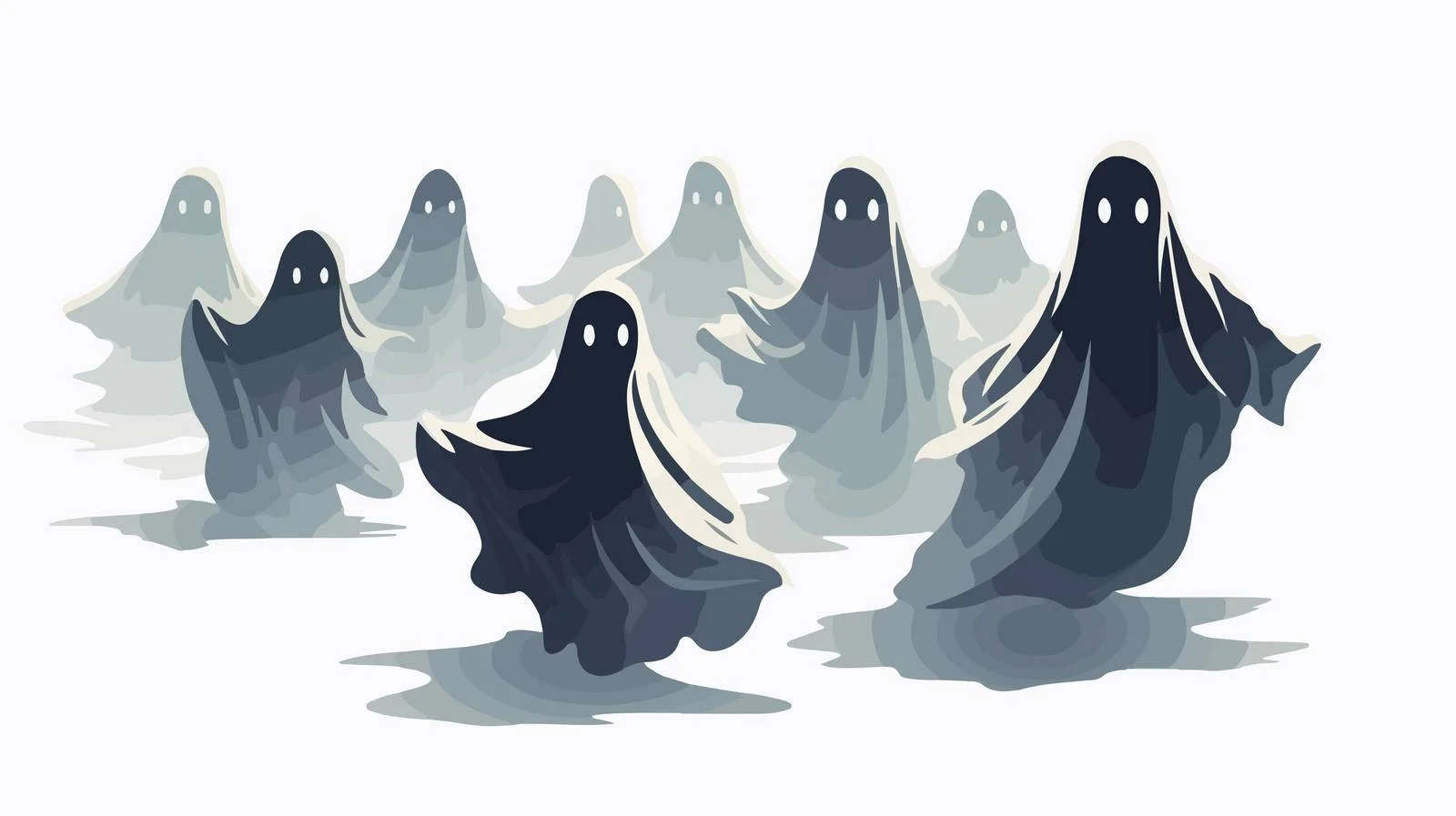 Ethereal Halloween Ghosts — free download from Dotvec