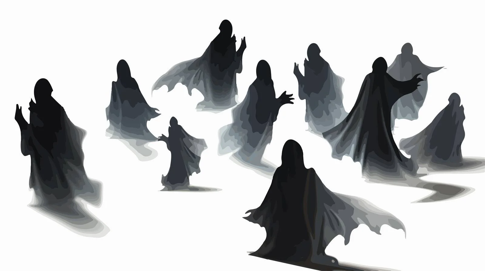 Ethereal Halloween Ghosts — free download from Dotvec