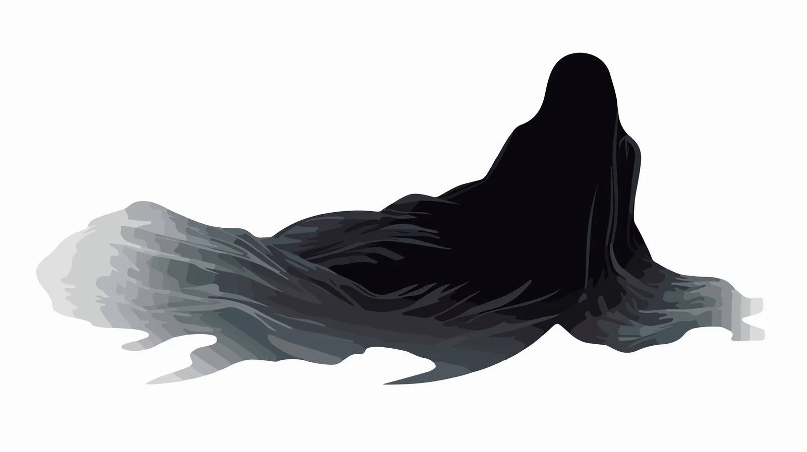 Dark Silhouette of Corpse in Black — free download from Dotvec